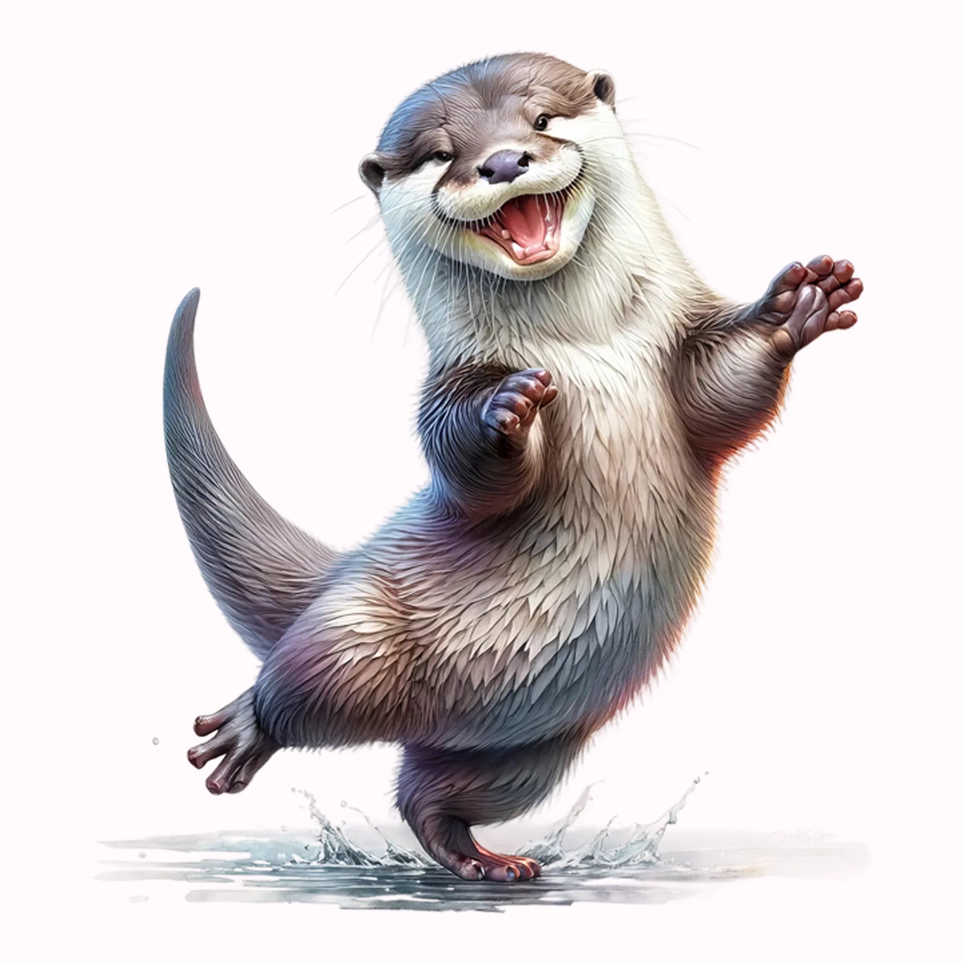 Permanent Sticker Otter Flippi