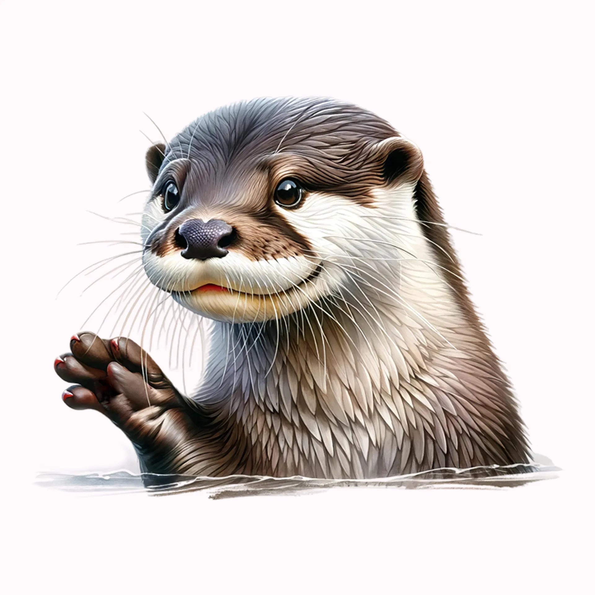Permanent Sticker Otter Platschi