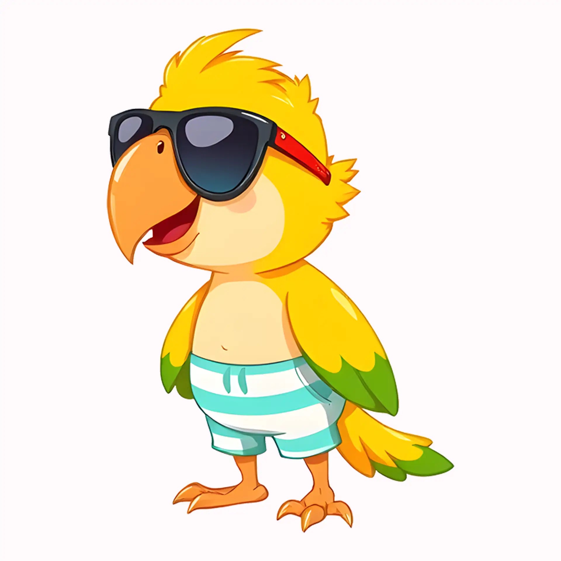 Permanent Sticker Papagei Jelly im Urlaub