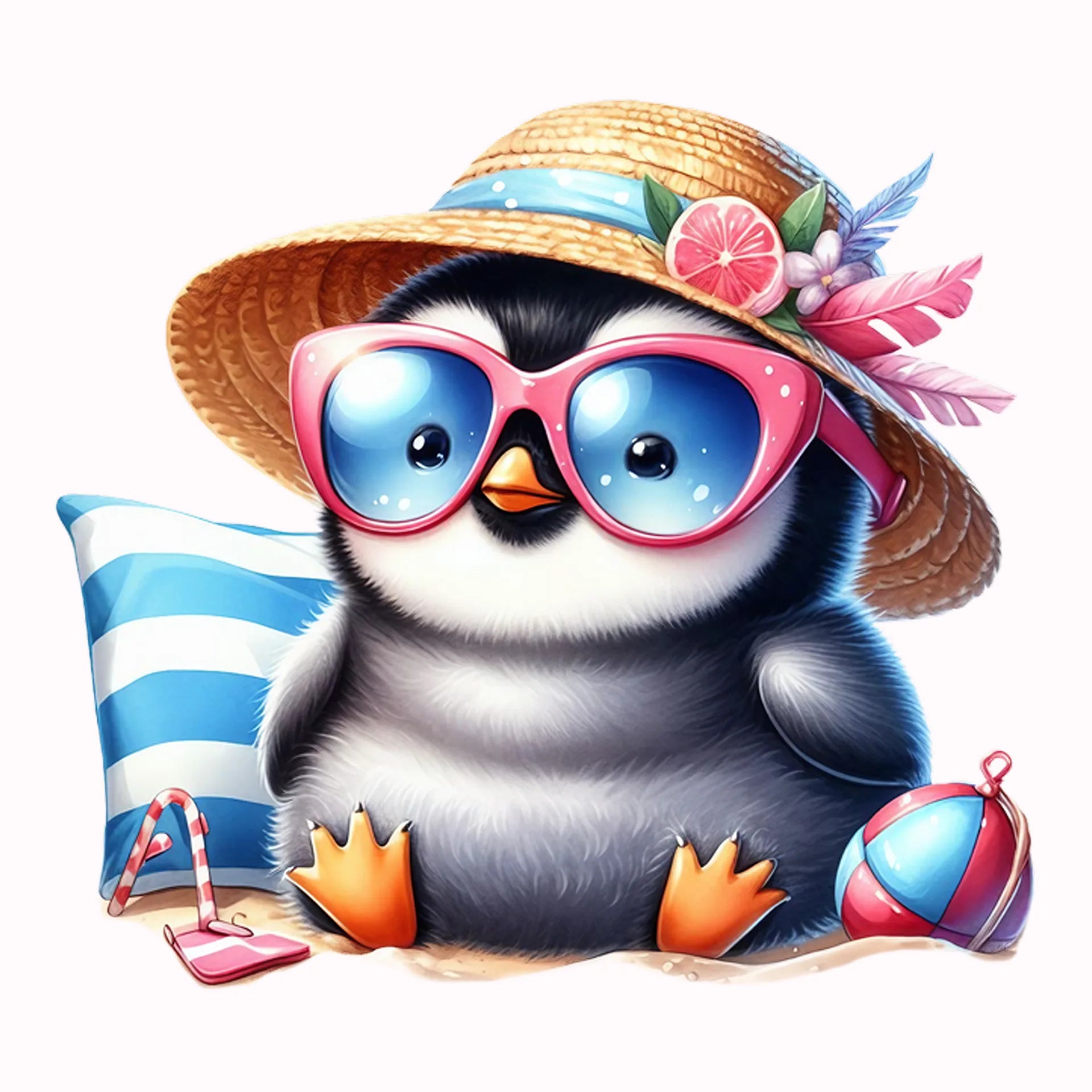Permanent Sticker Pinguin Beachbuddy