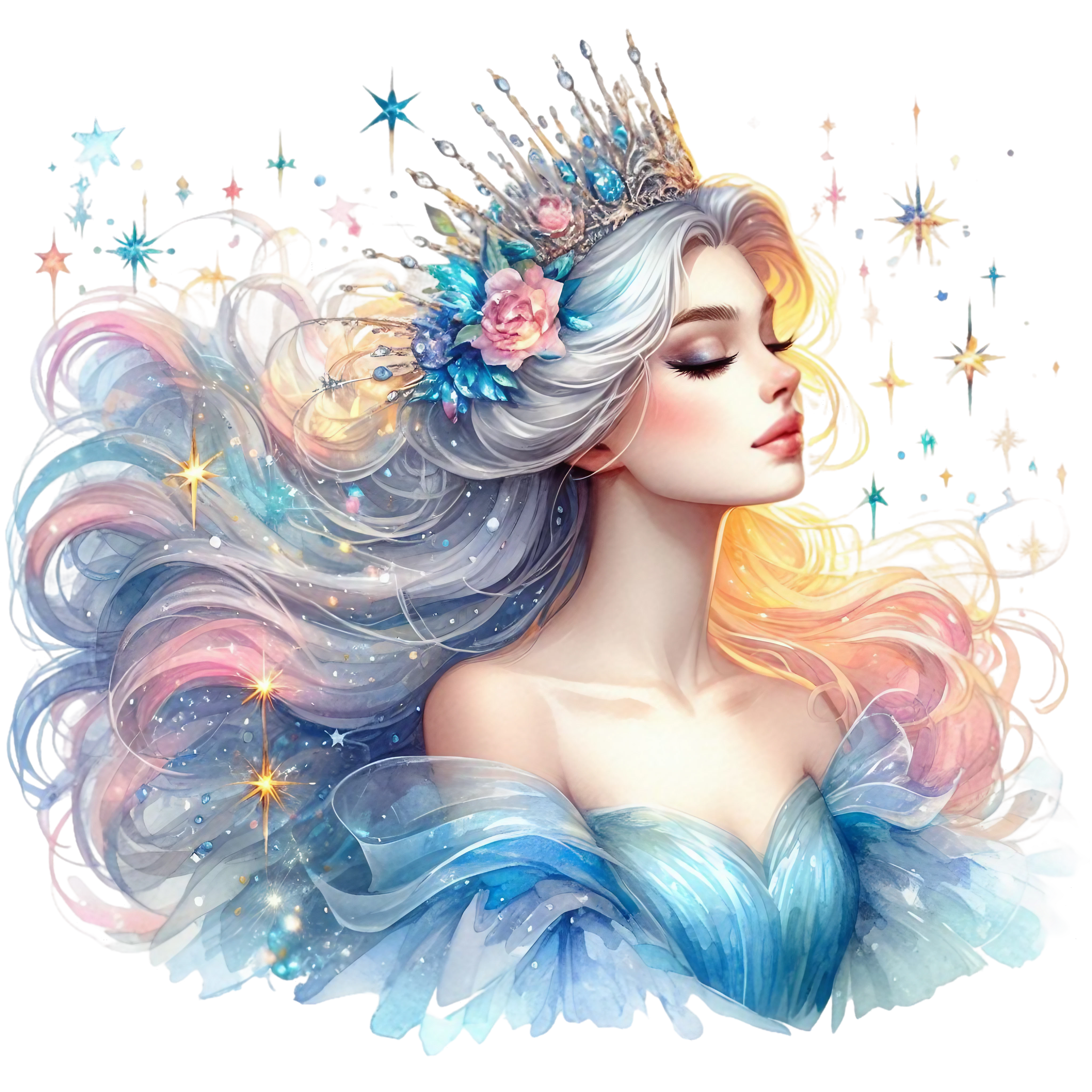 Permanent Sticker Prinzessin Glanzherz