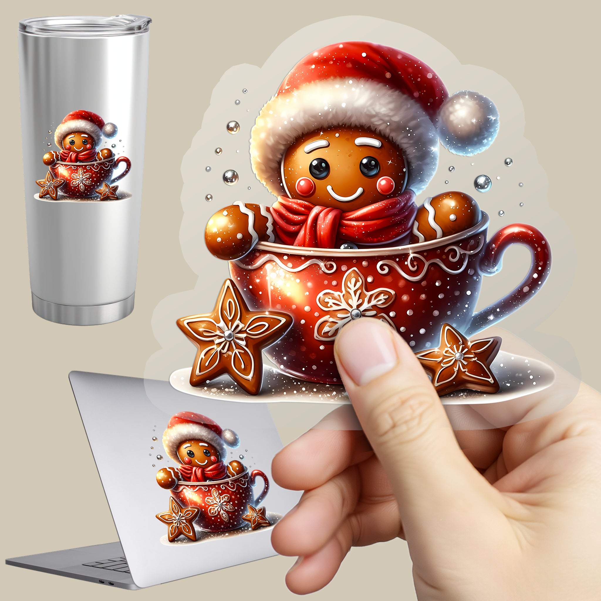 Permanent Sticker Tassenzauber Lebkuchen