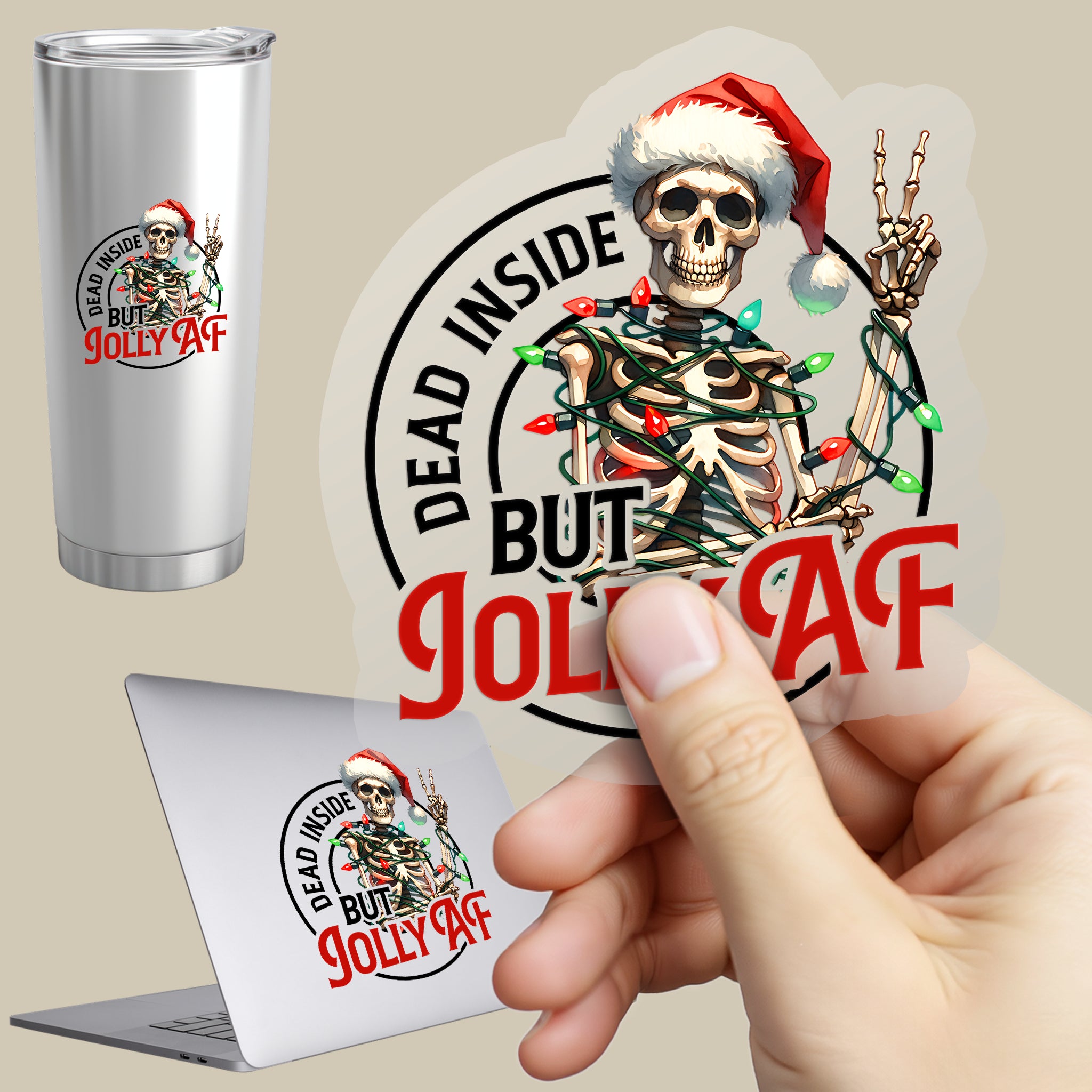 Permanent Sticker Dead Inside