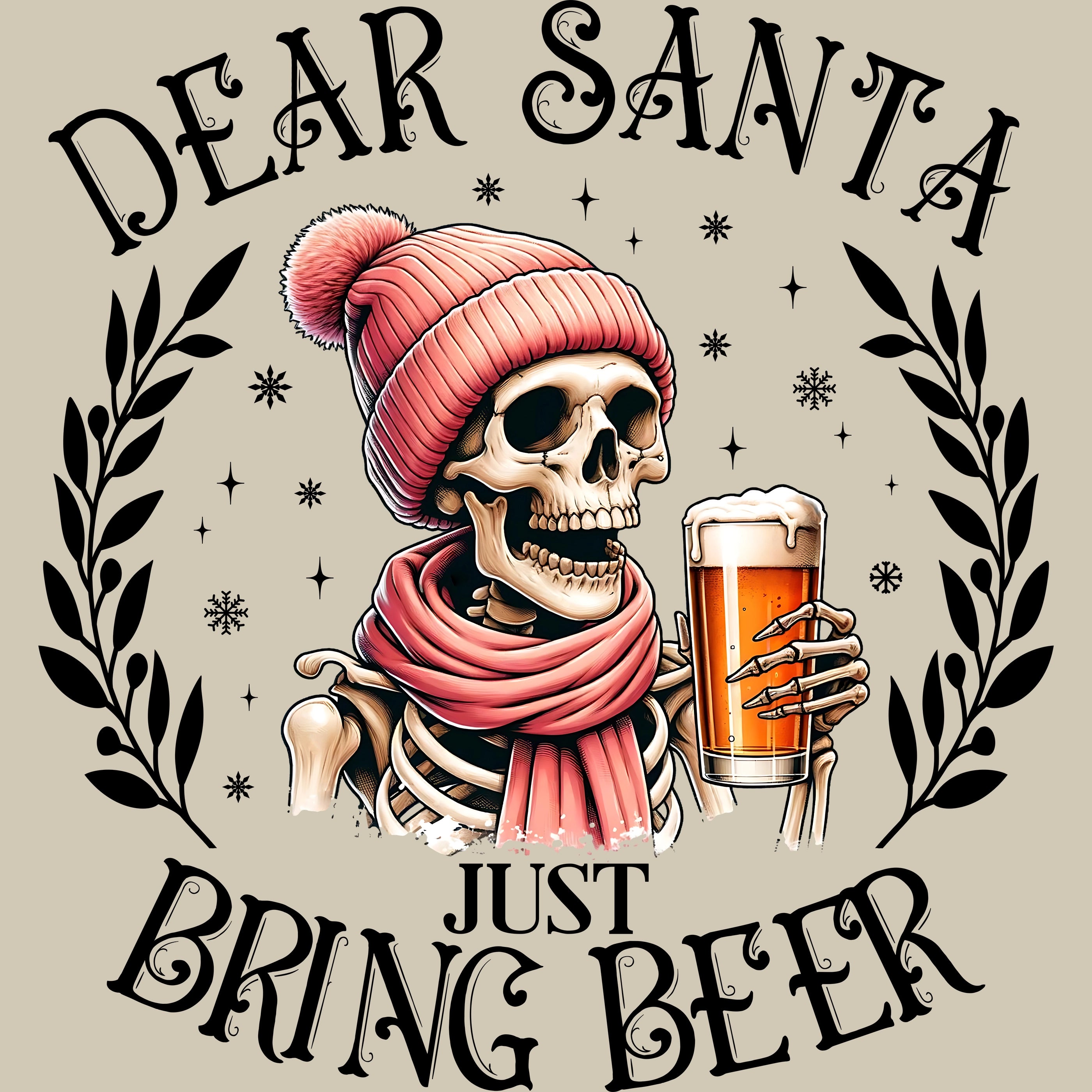 Permanent Sticker Schädel Just bring Beer