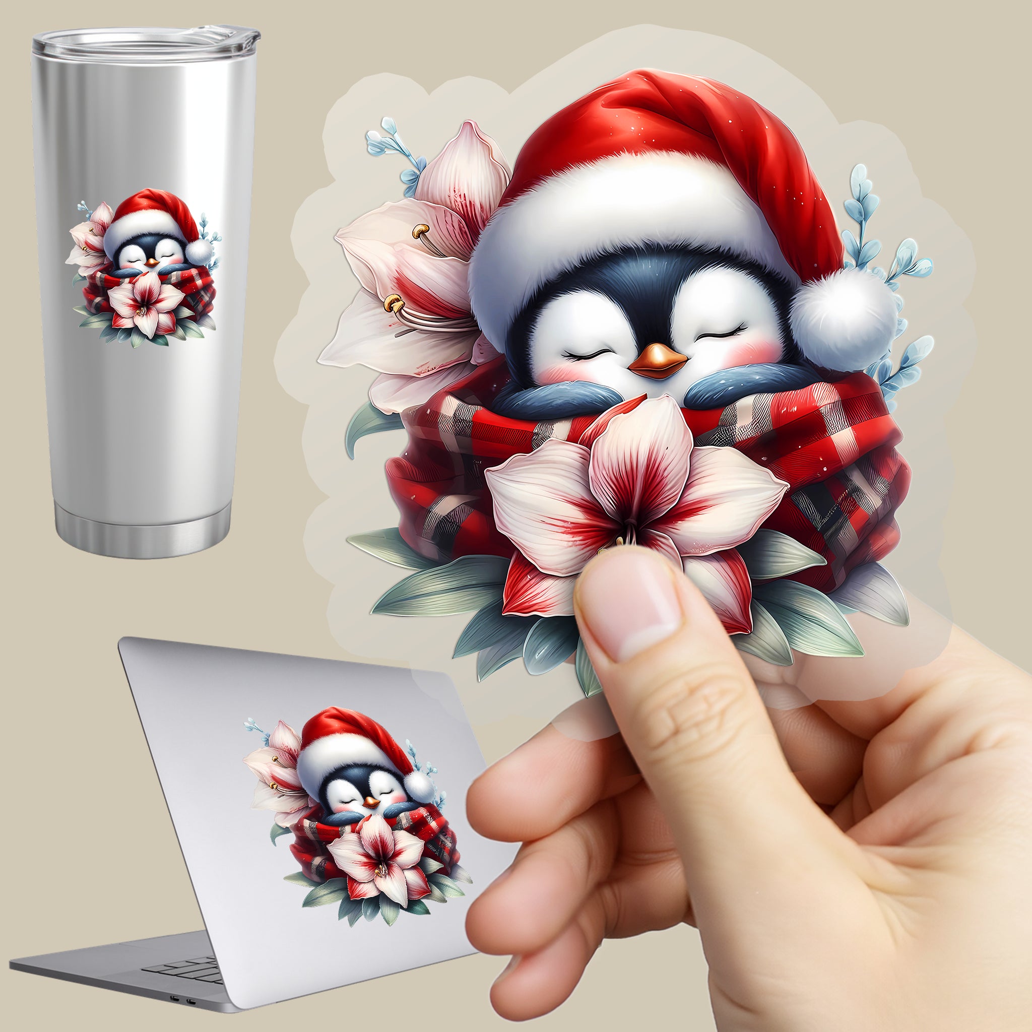 Permanent Sticker Pinguin Schlummerzeit