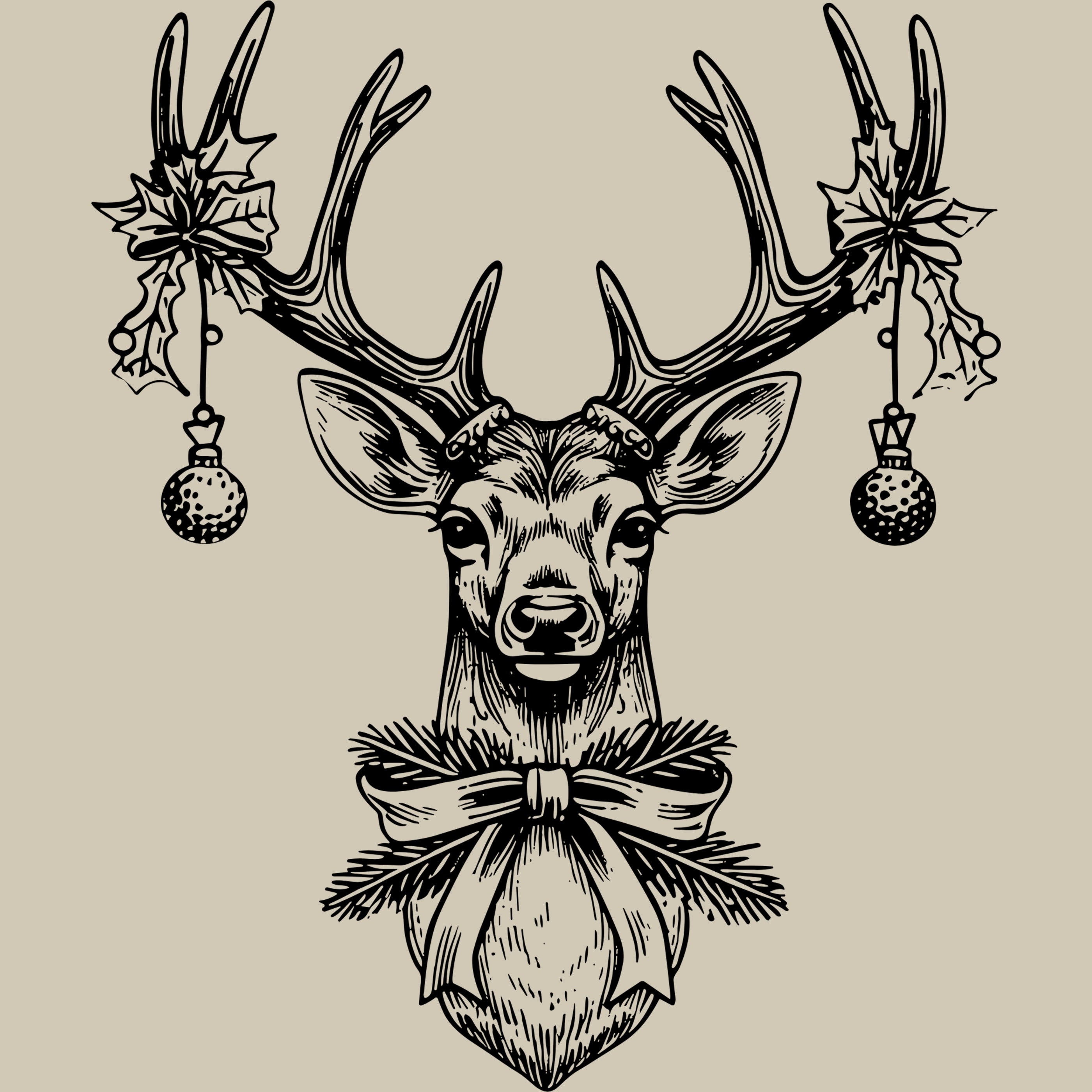 Permanent Sticker Minimalistisches Rentier