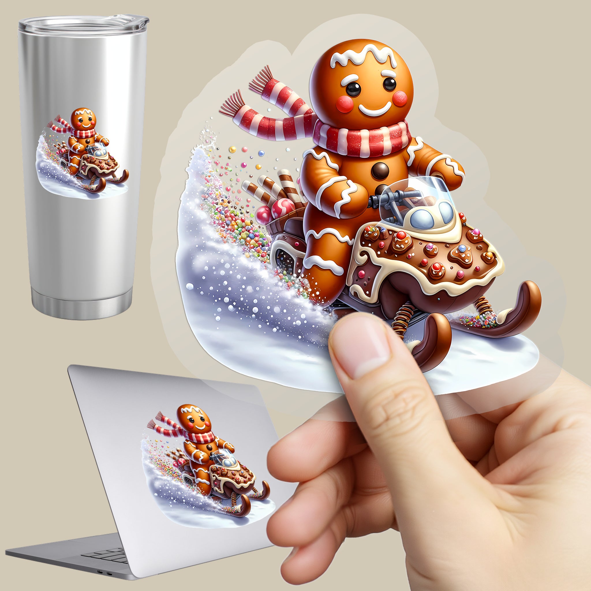 Permanent Sticker Lebkuchen Racer