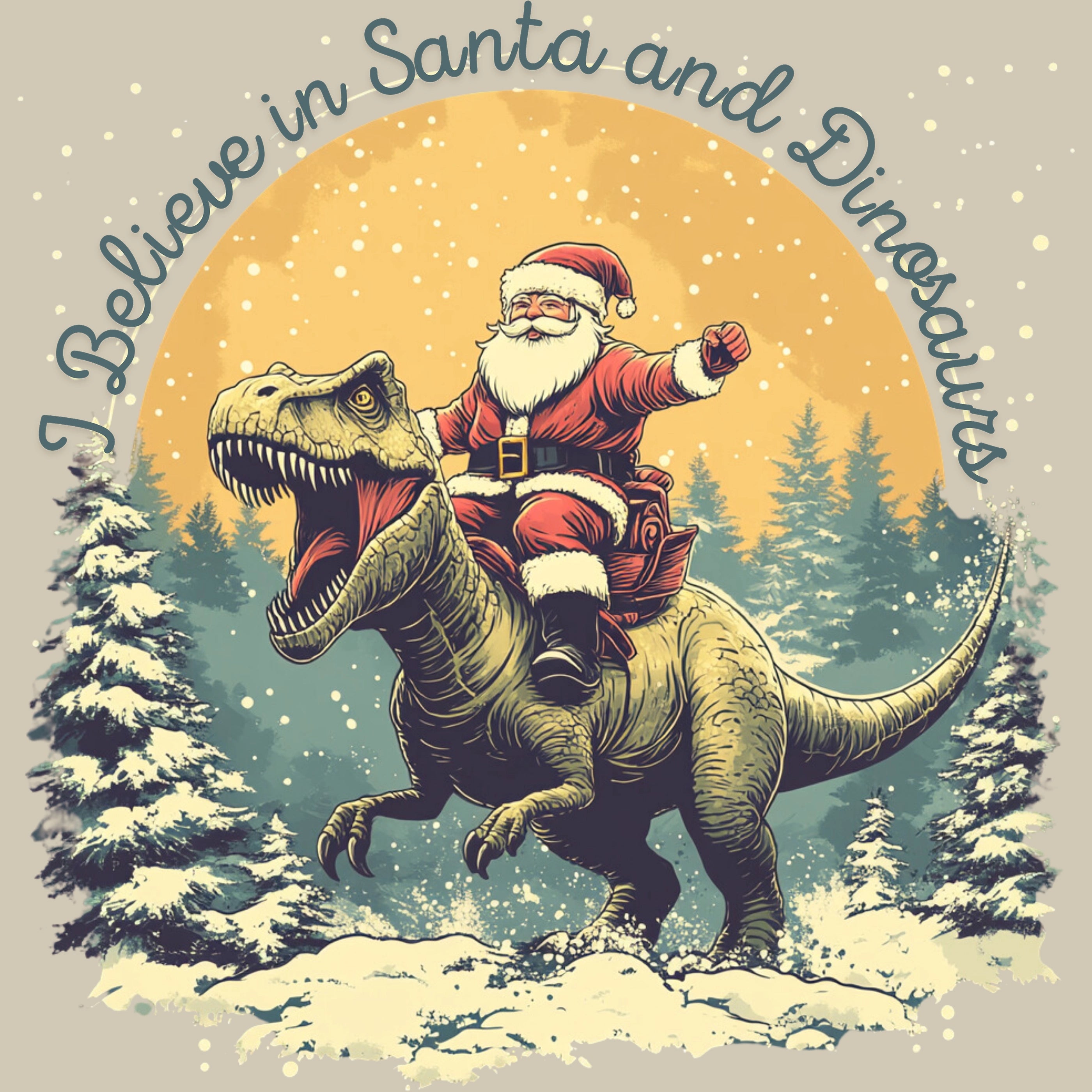 Permanent Sticker I belive in Dinosaurs