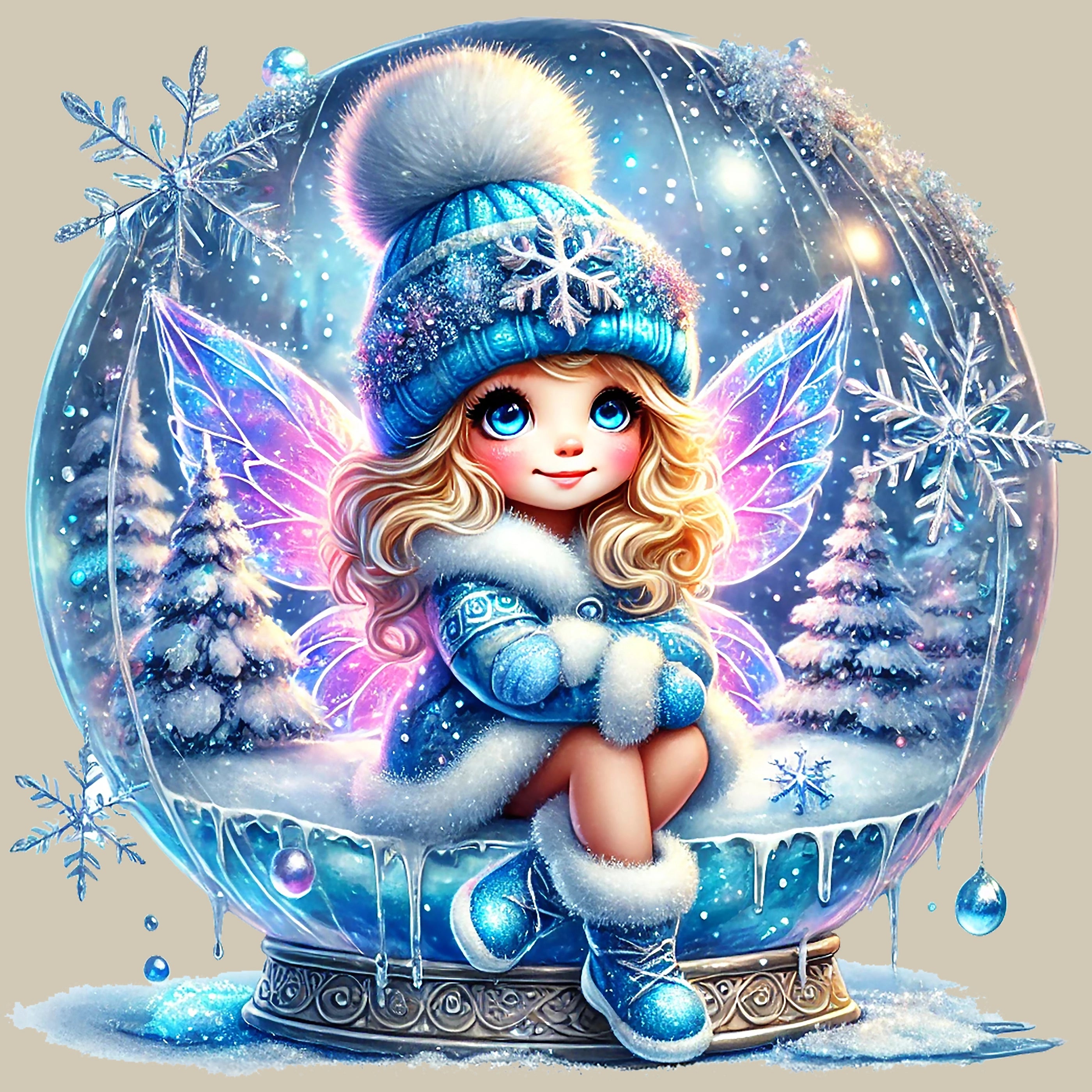 Permanent Sticker Eisfee Zauberkugel