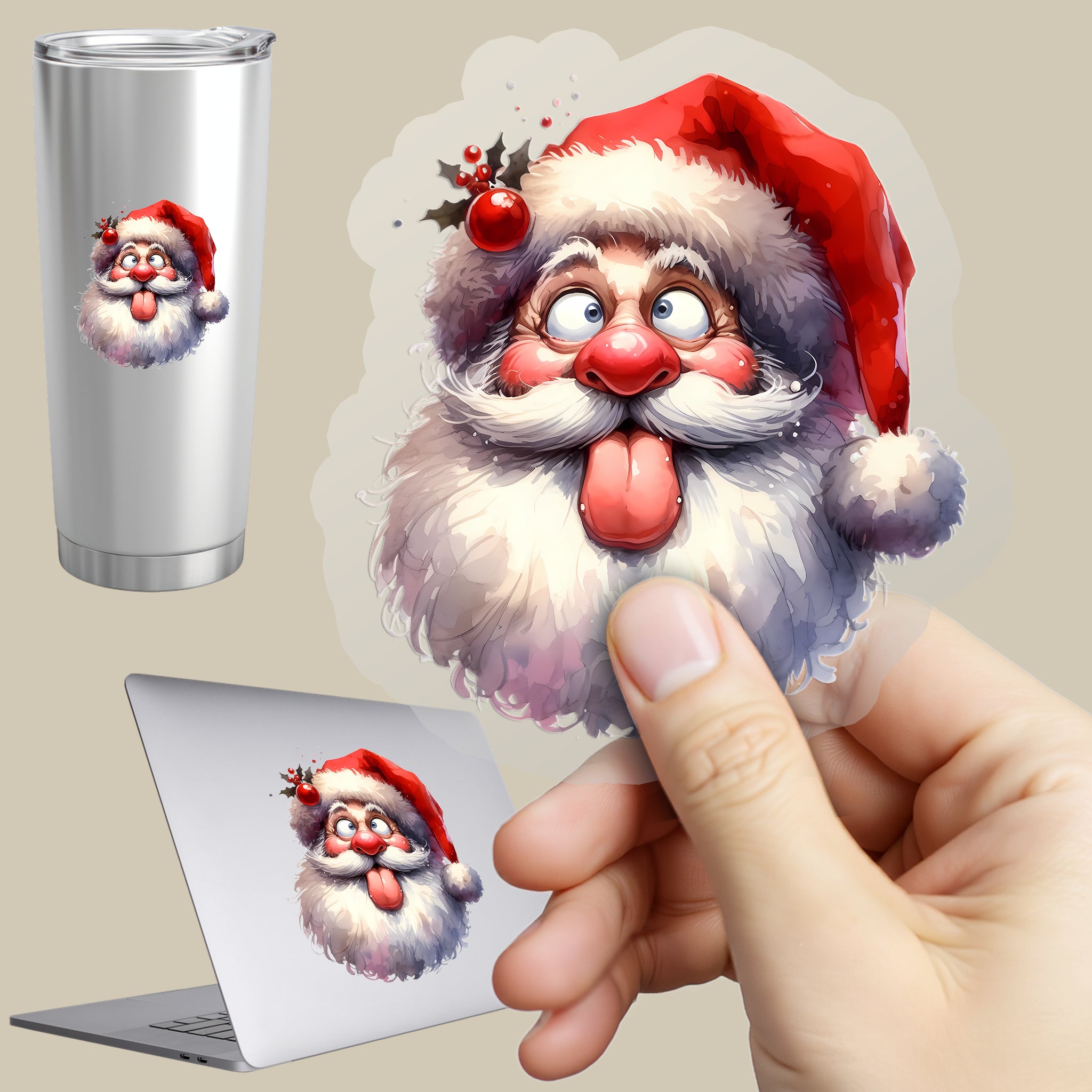 Permanent Sticker Der freche Weihnachtsgruß