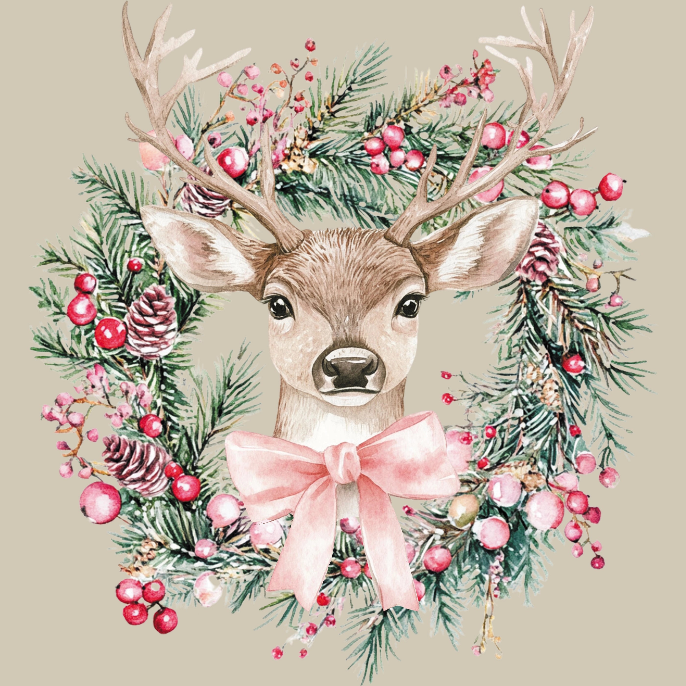 Permanent Sticker Winterzauber Hirsch