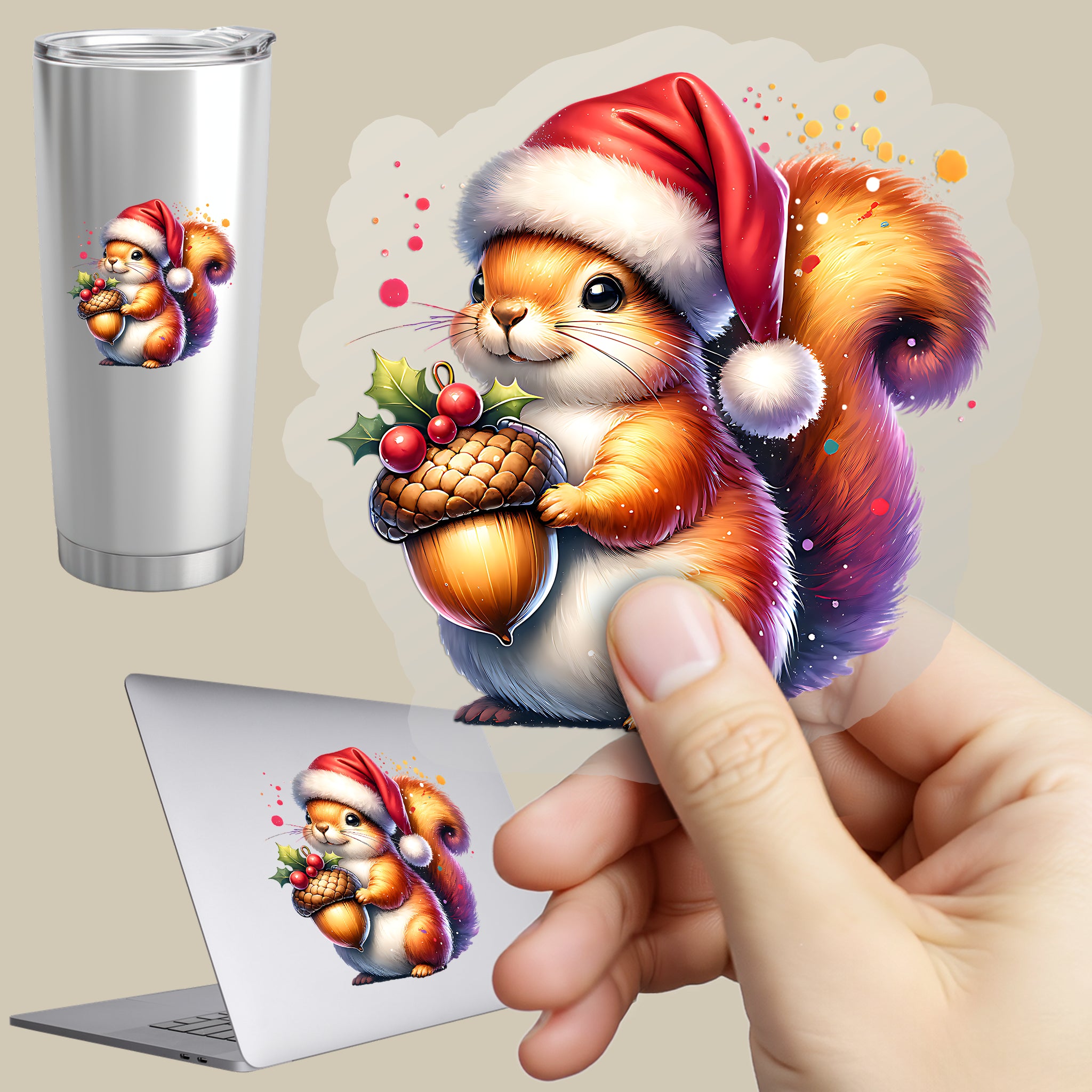 Permanent Sticker Eichhörnchen Hazel