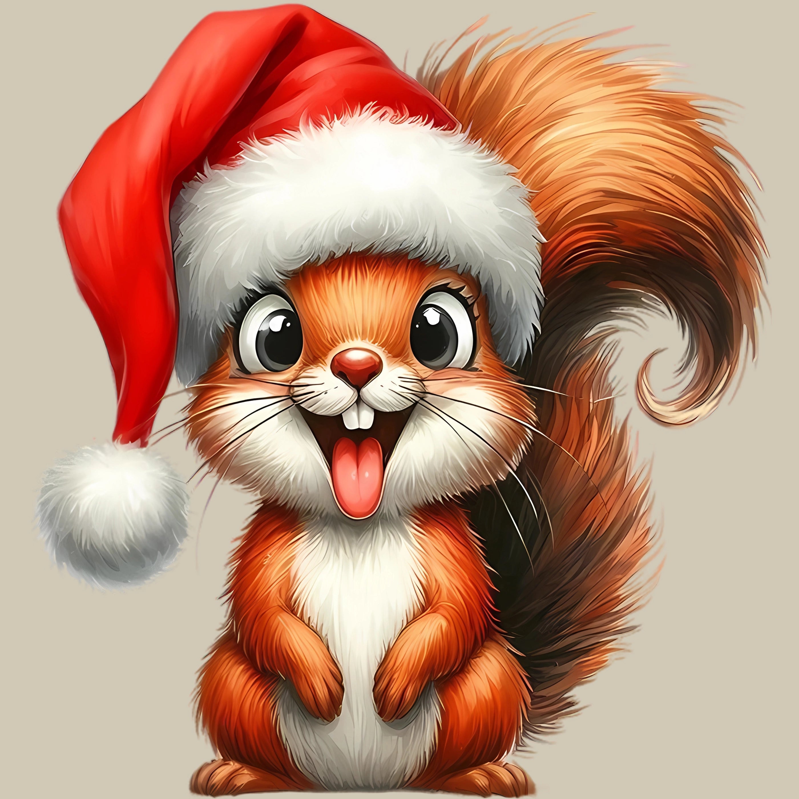 Permanent Sticker Eichhörnchen Merry Nut