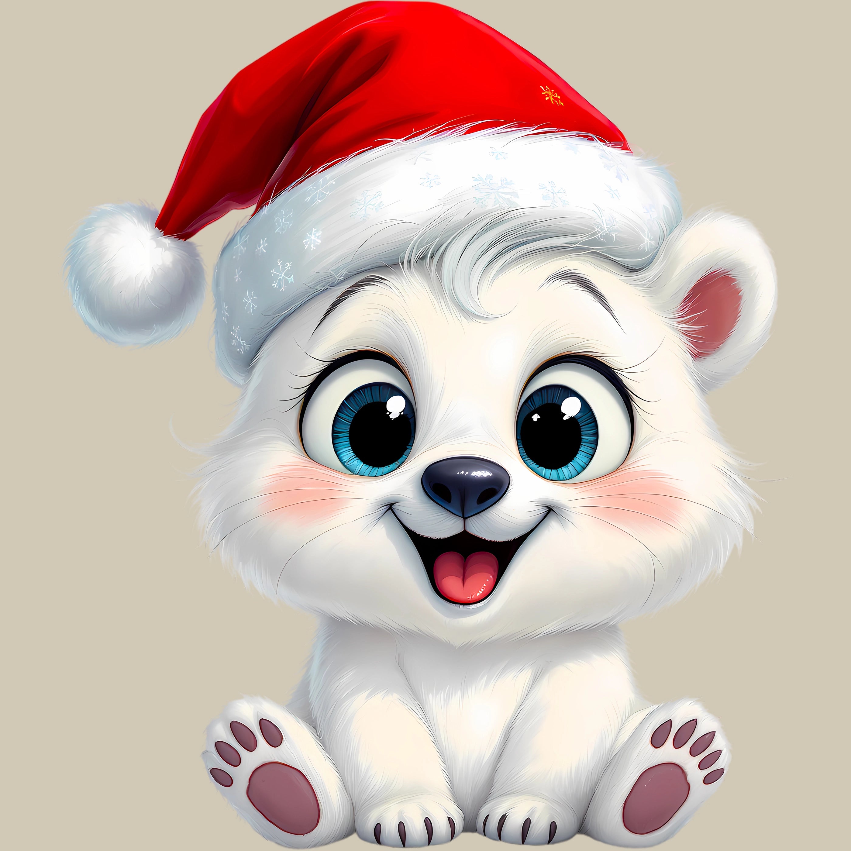 Permanent Sticker Eisbär Winterglück