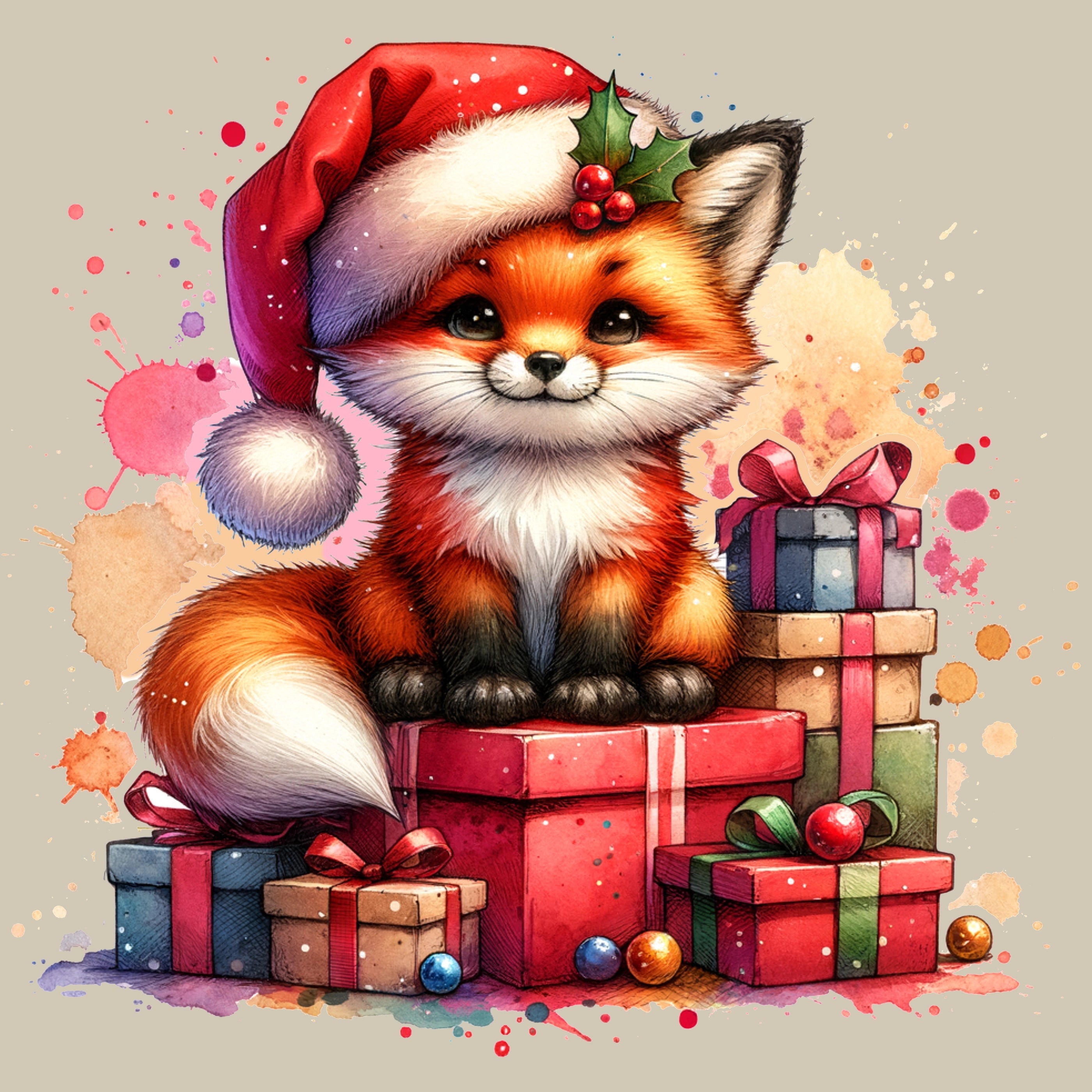 Permanent Sticker Fuchs Geschenkzauber