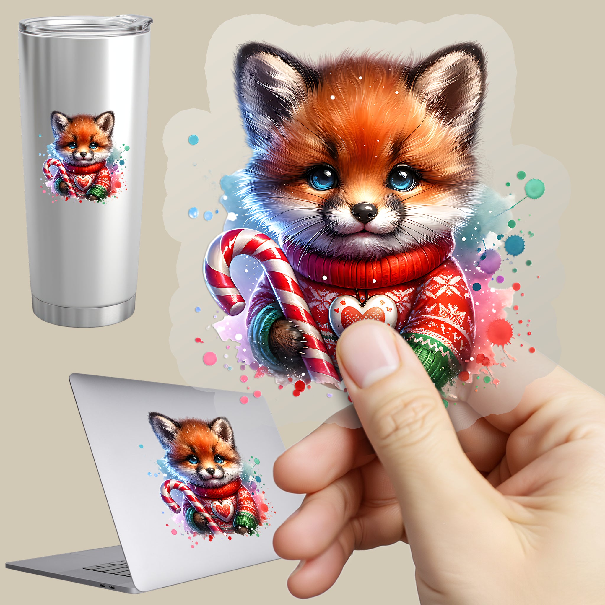 Permanent Sticker Fuchs Zuckermagie