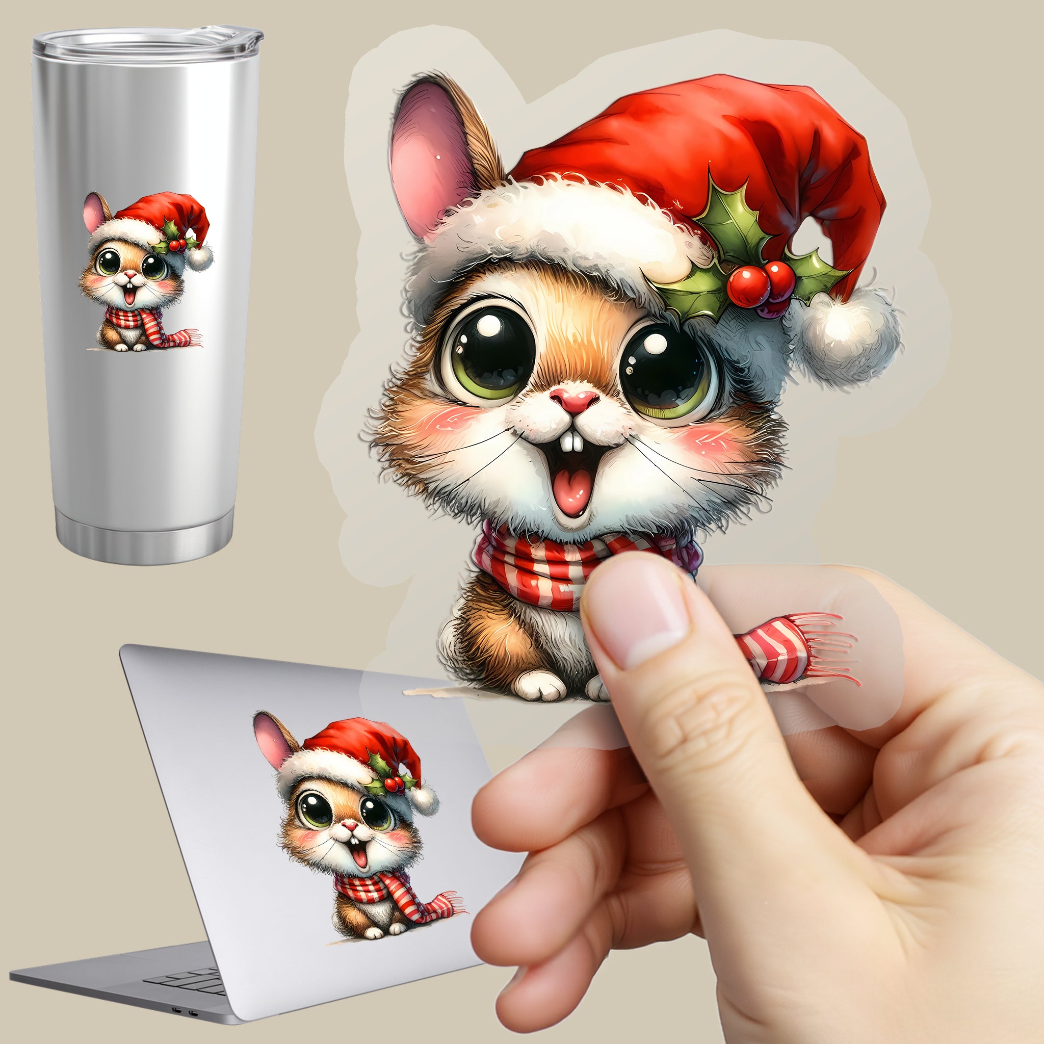 Permanent Sticker Hase Frostglück