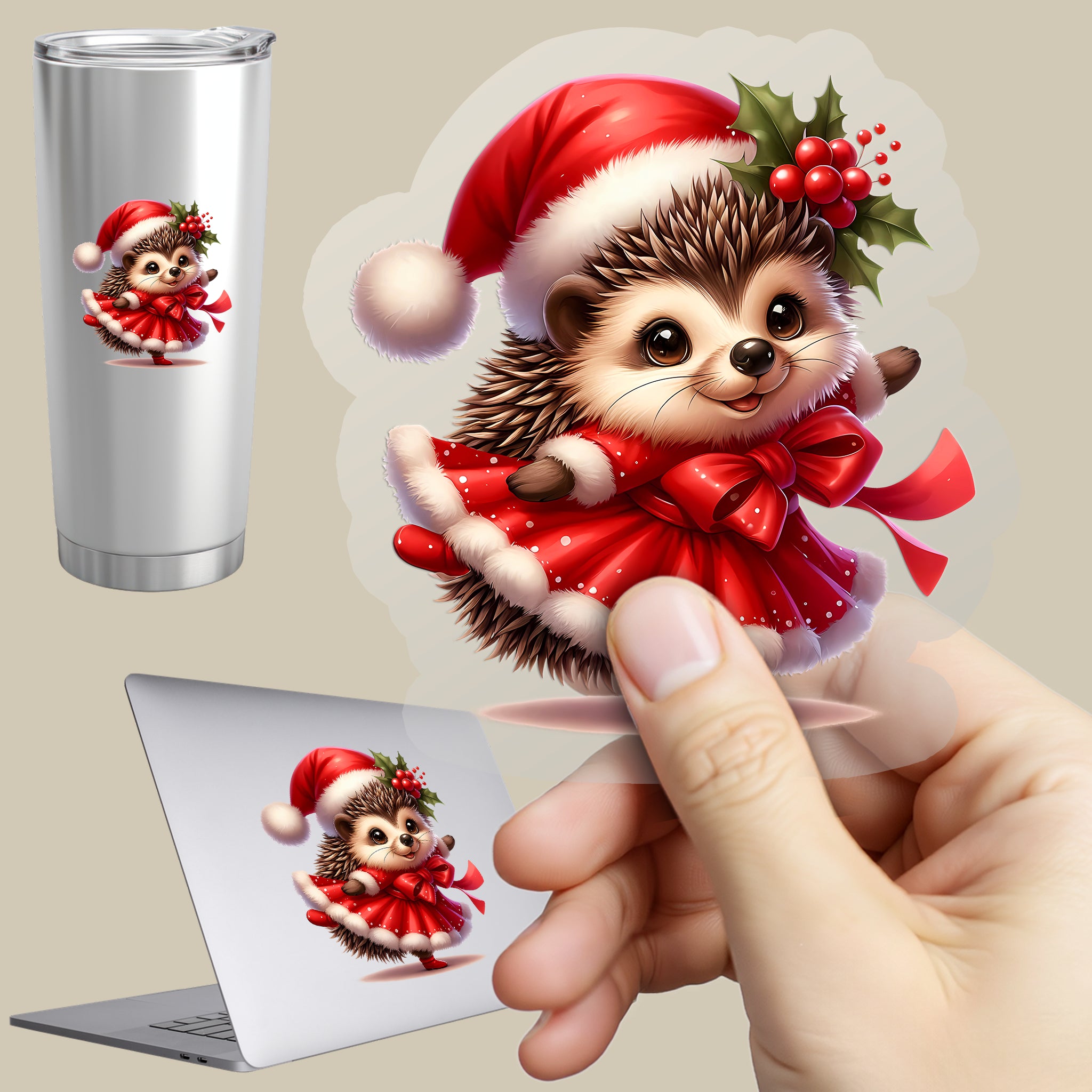 Permanent Sticker Igel Iga Schneetanz