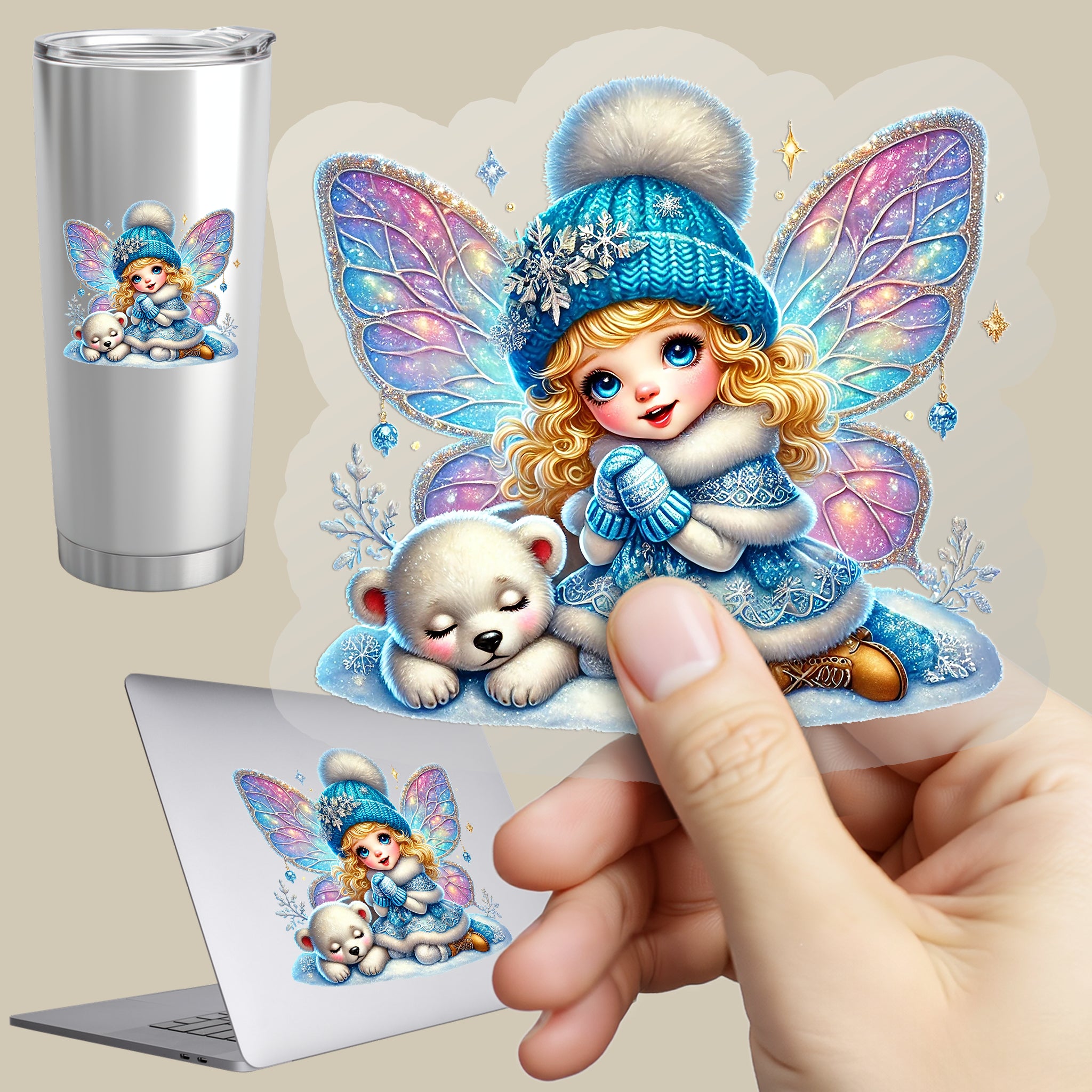 Permanent Sticker Winterfee Schneeglanz