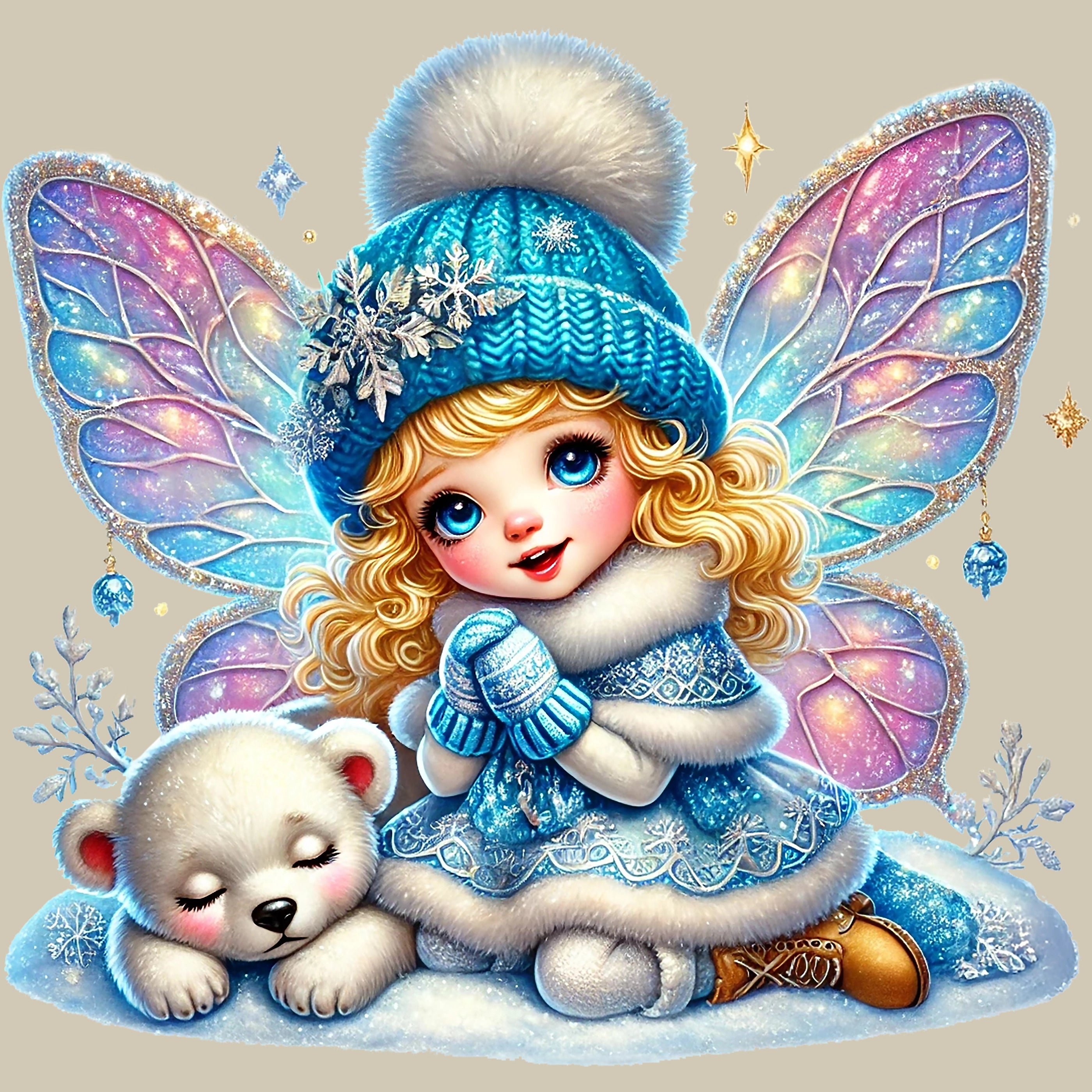 Permanent Sticker Winterfee Schneeglanz