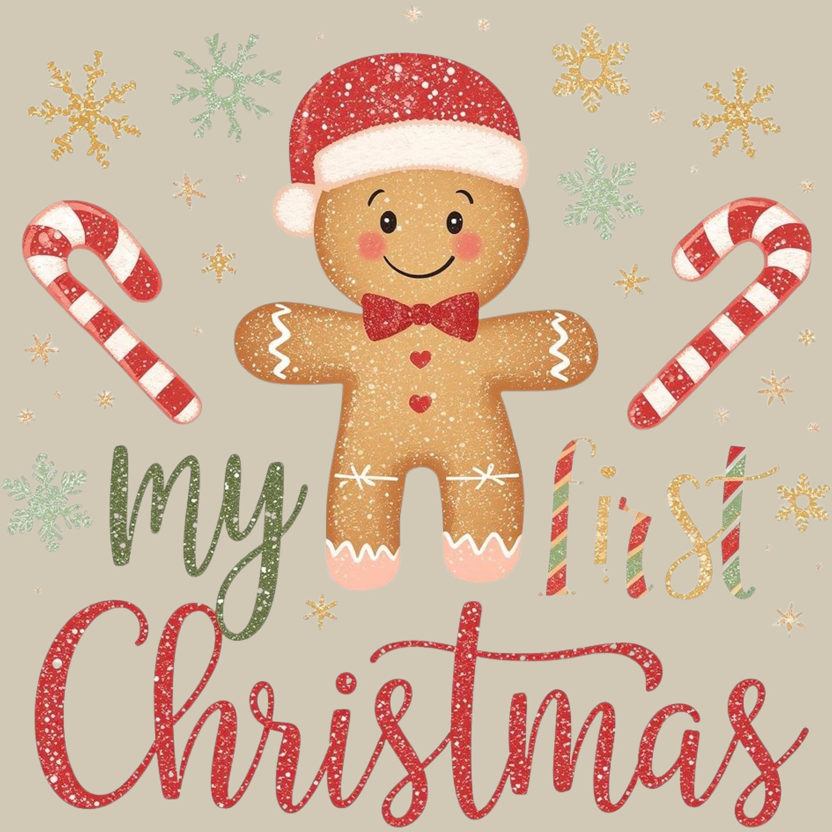 Permanent Sticker my first Christmas