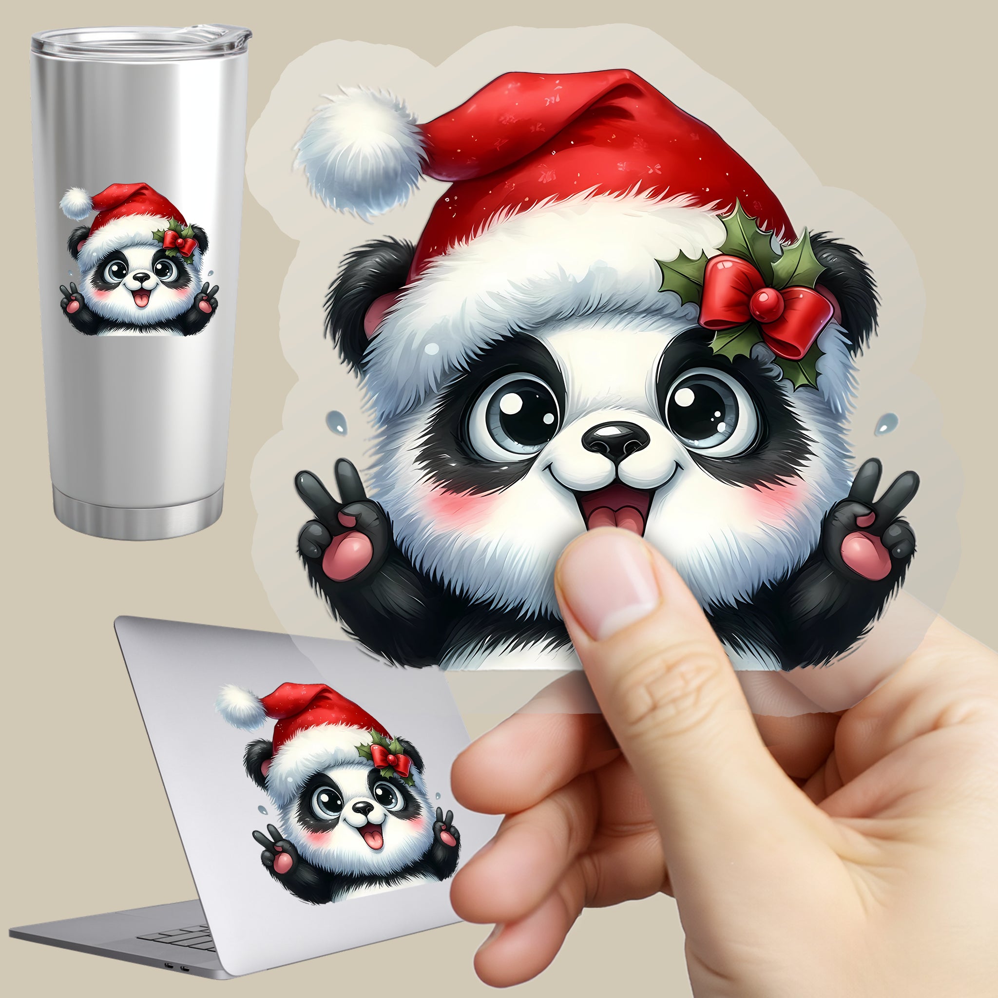 Permanent Sticker Panda Frostherz