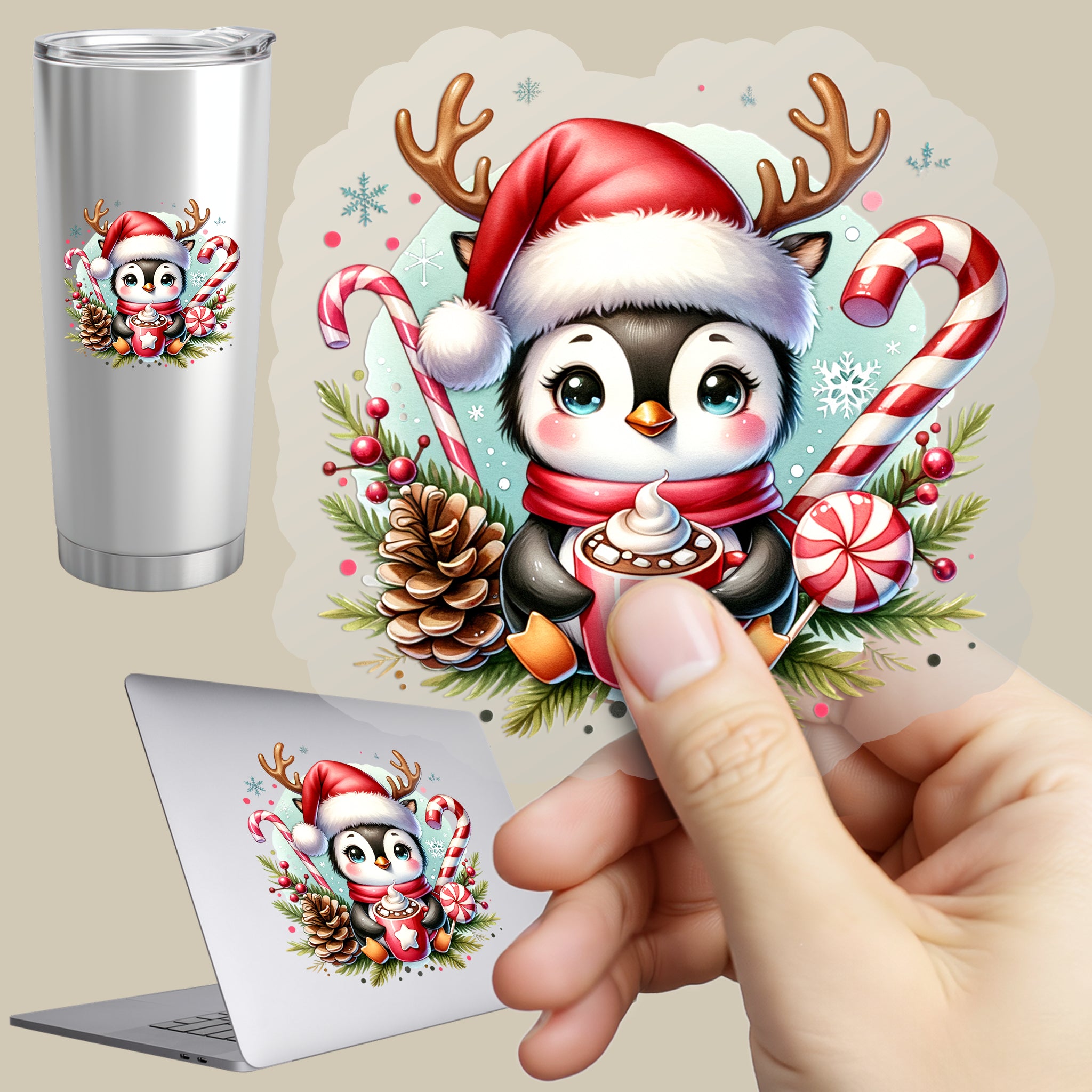 Permanent Sticker Pinguin Kakaozeit