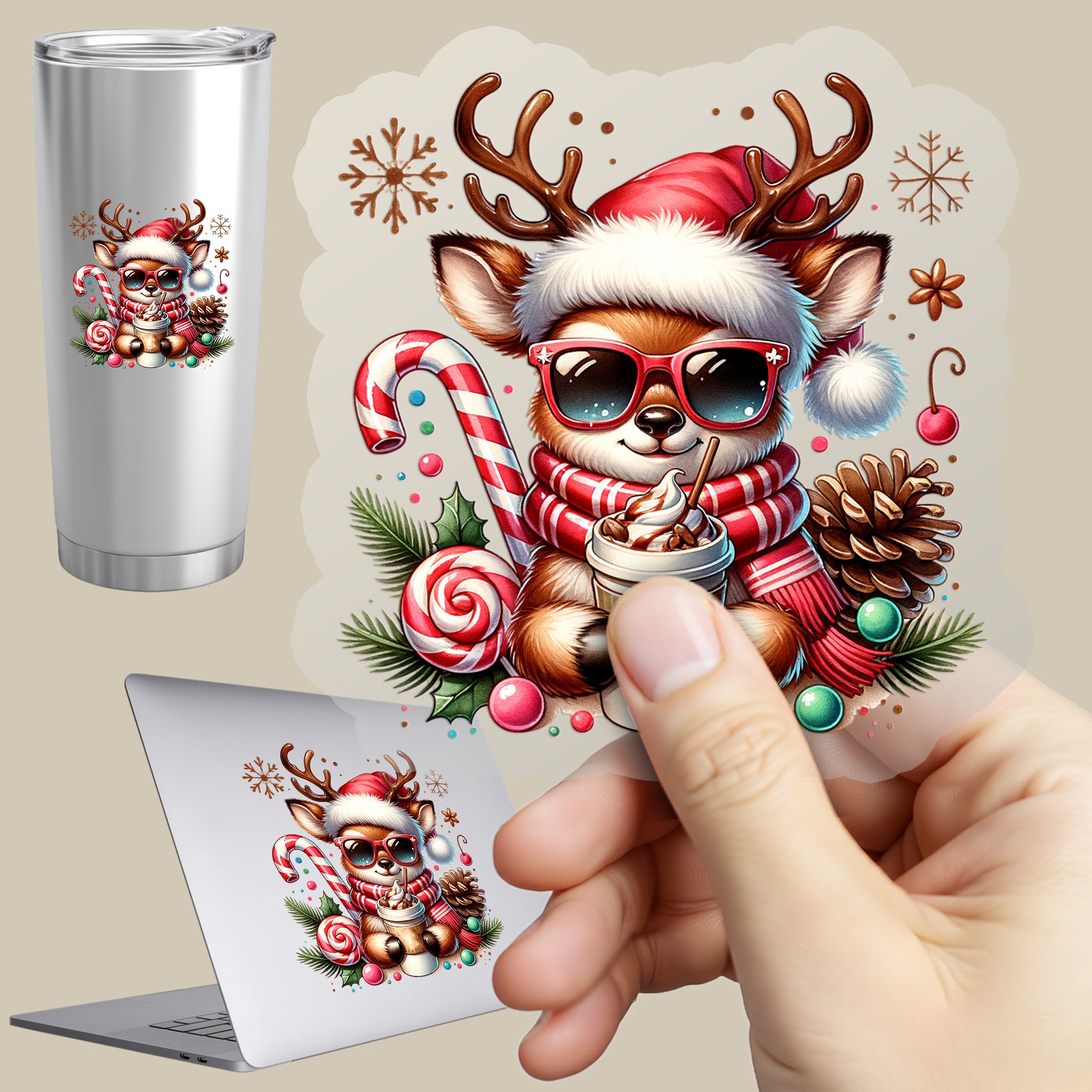 Permanent Sticker Rentier Kakaozeit