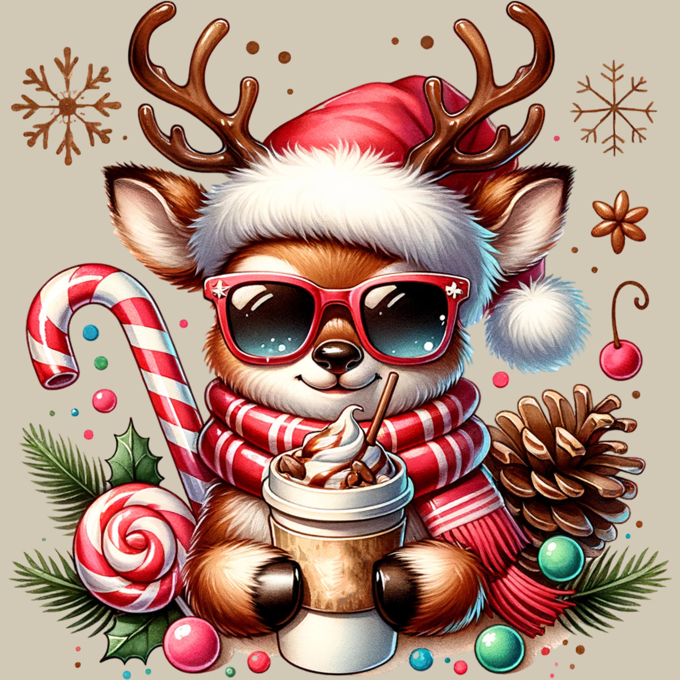 Permanent Sticker Rentier Kakaozeit