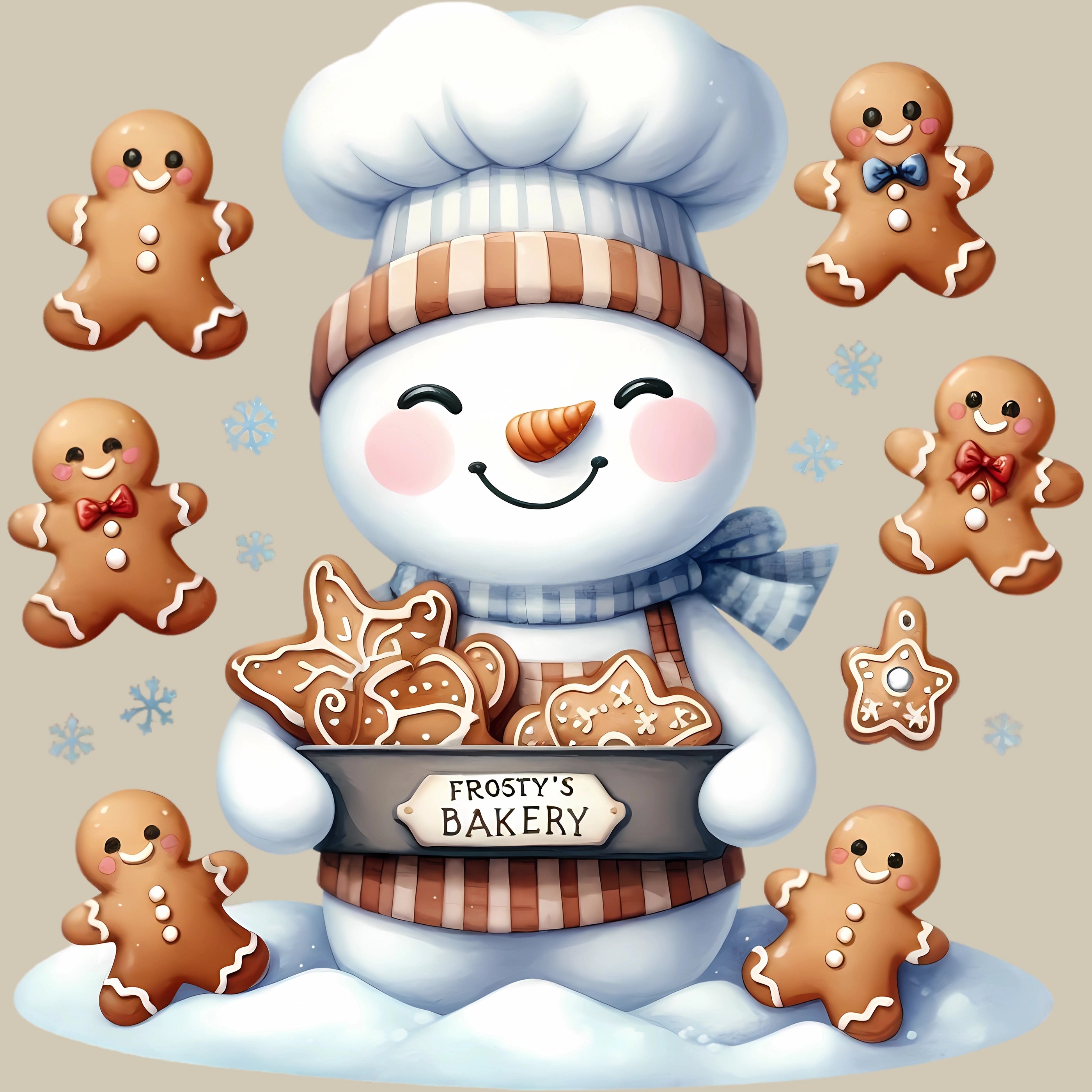 Permanent Sticker Schneemann Frosty’s Bakery