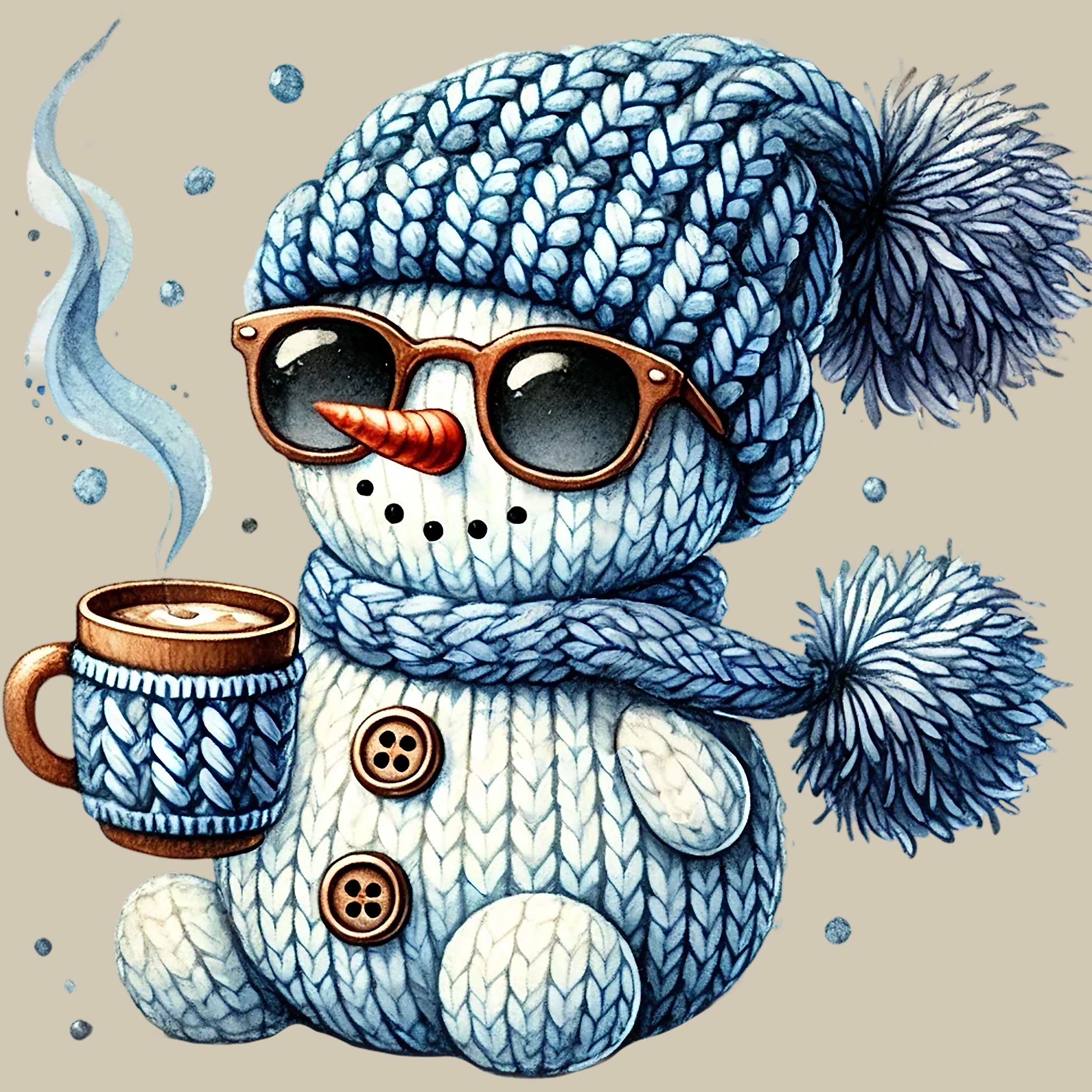 Permanent Sticker Schneemann Kakaotraum