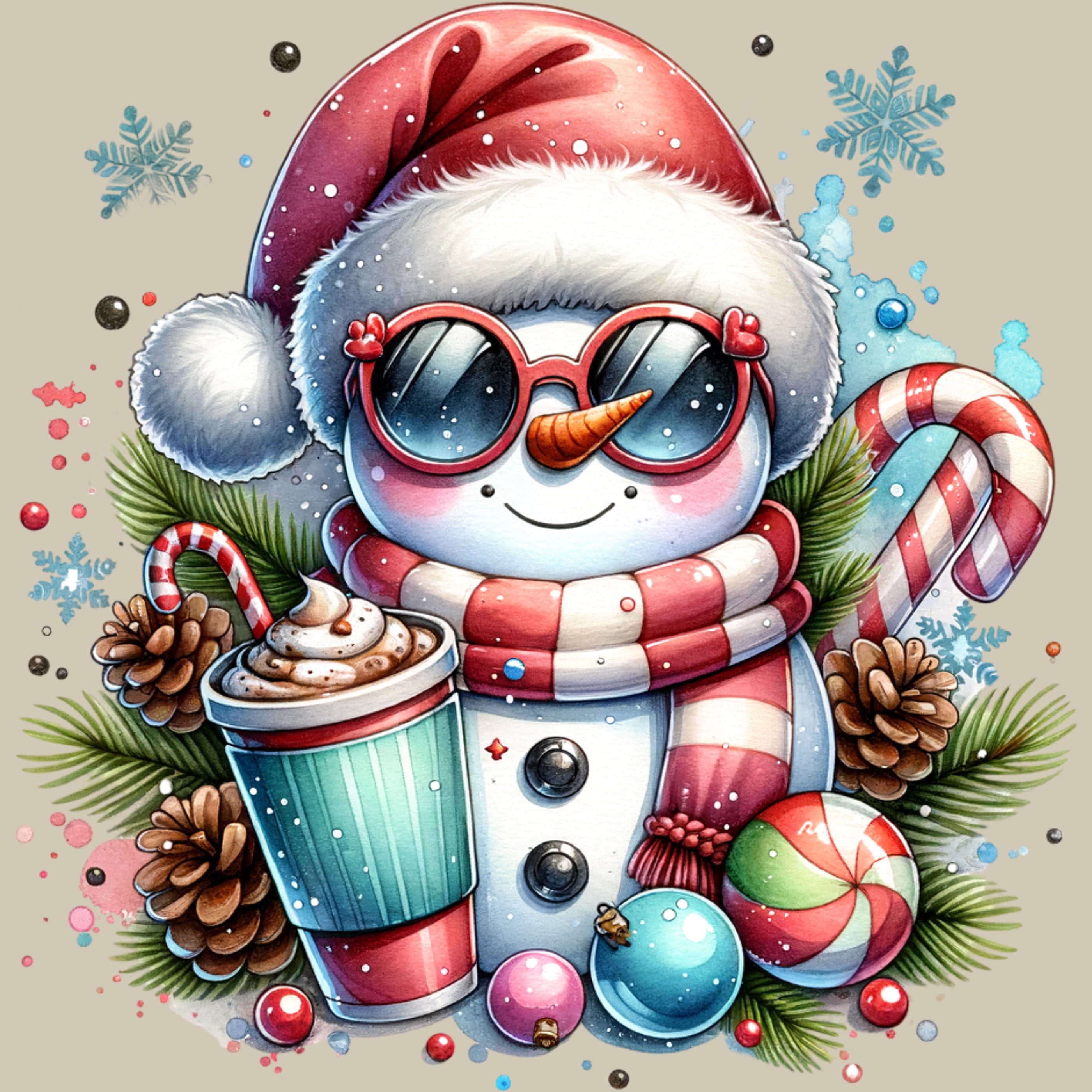 Permanent Sticker Schneemann Kakaozeit