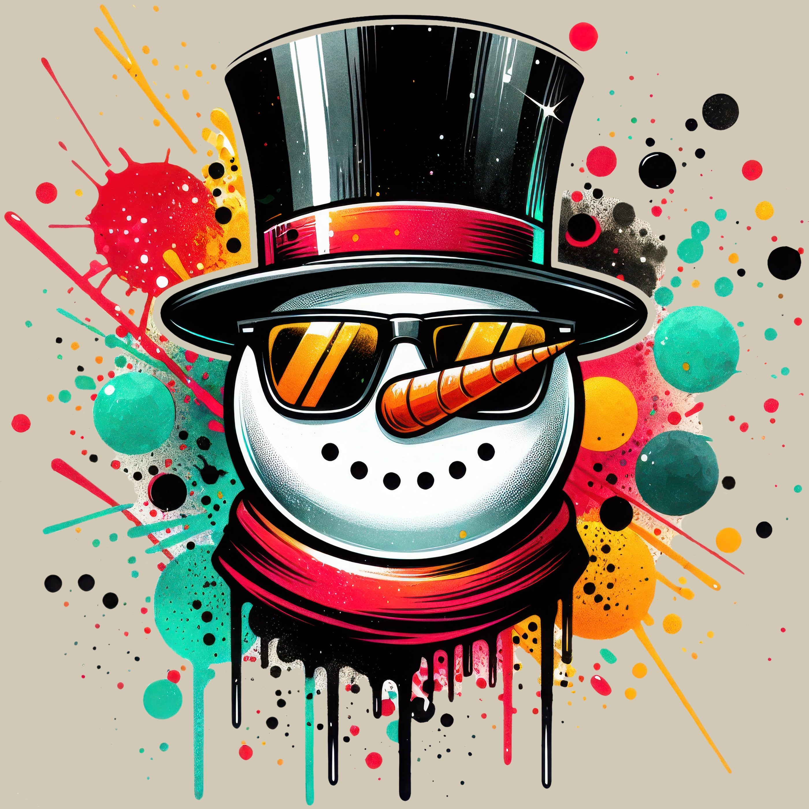 Permanent Sticker Schneemann Urban Frost