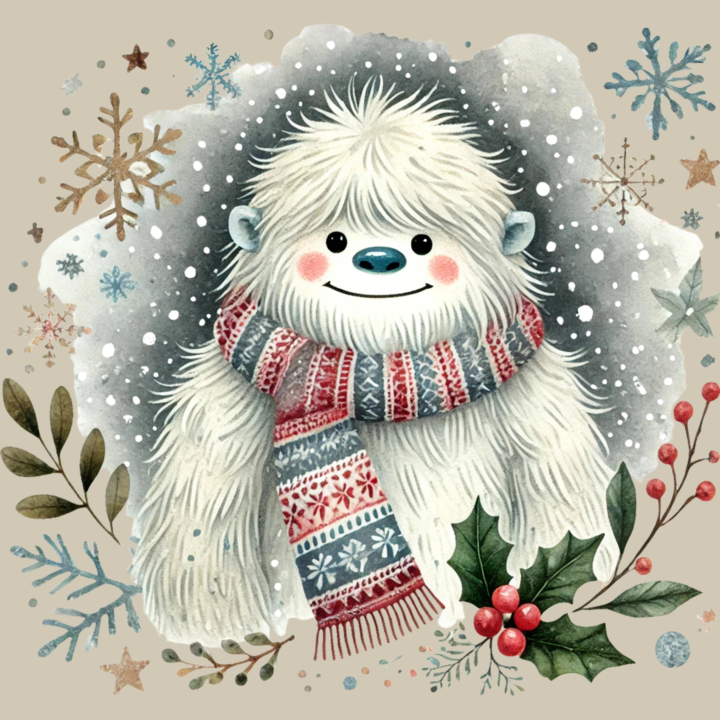 Permanent Sticker Yeti Schneekönig