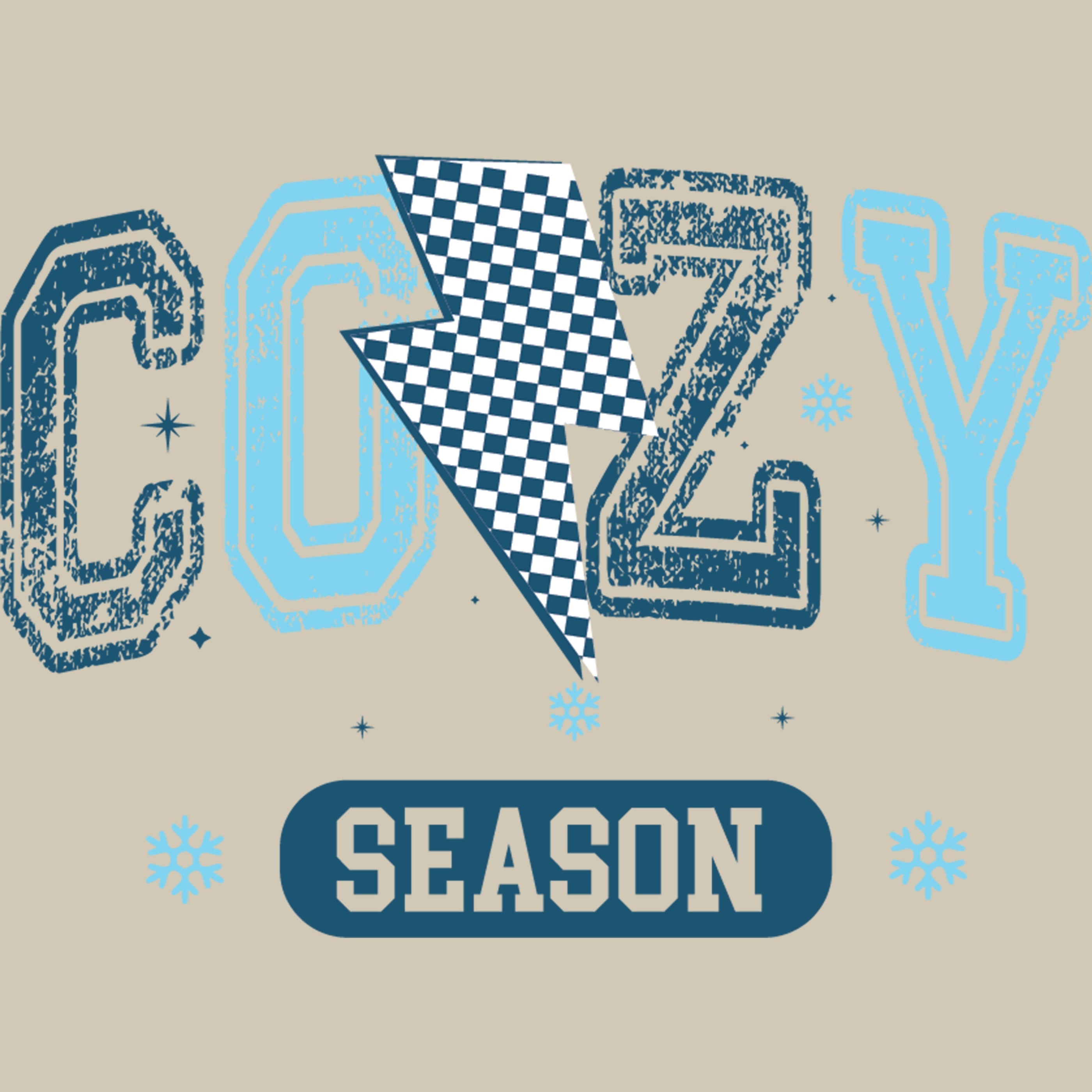 Permanent Sticker Cozy Season Vintage Frost