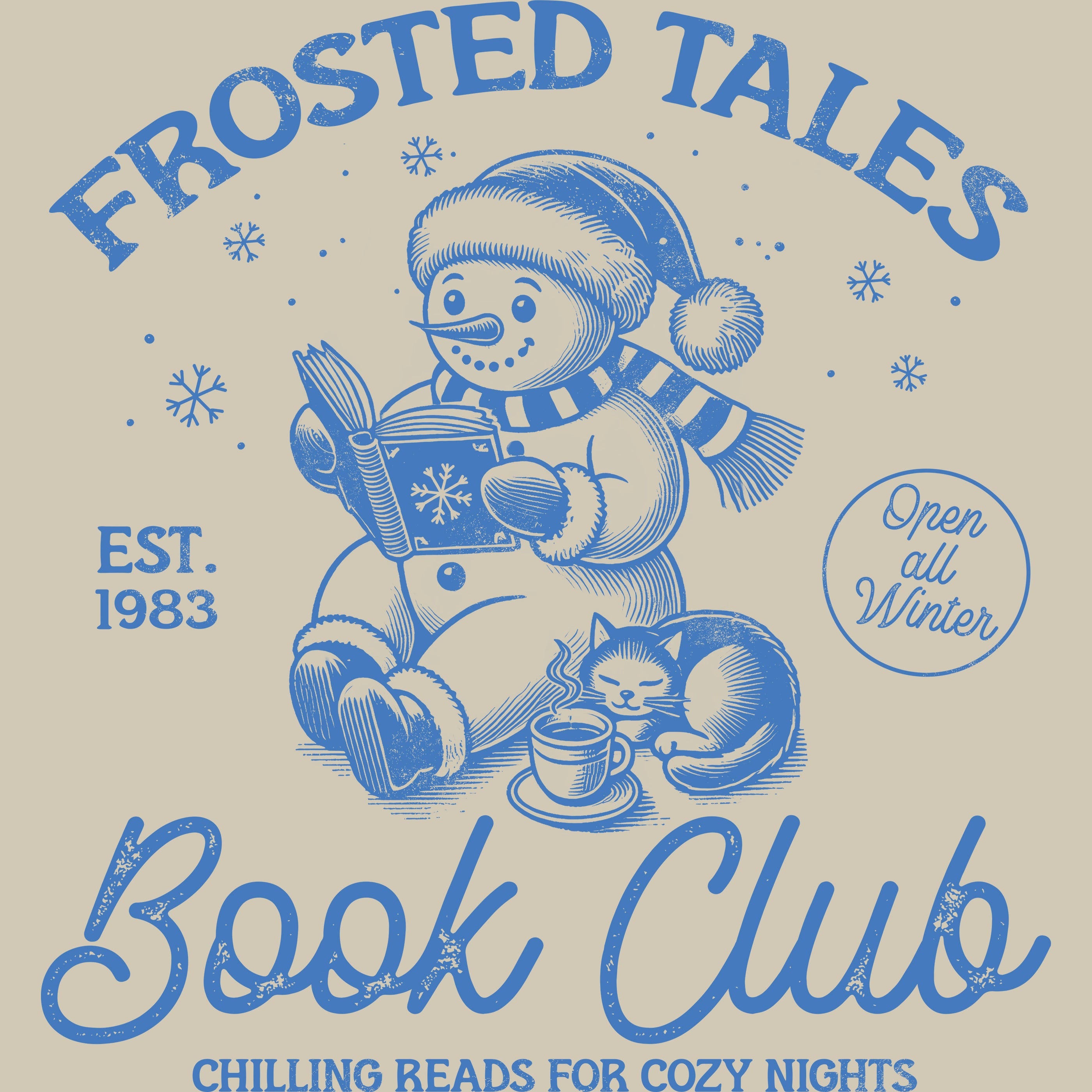 Permanent Sticker Frosted Tales Blau