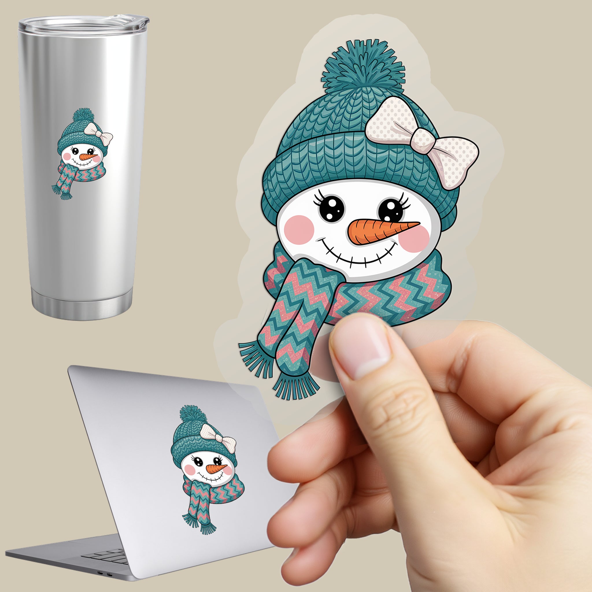 Permanent Sticker Frosty Girl