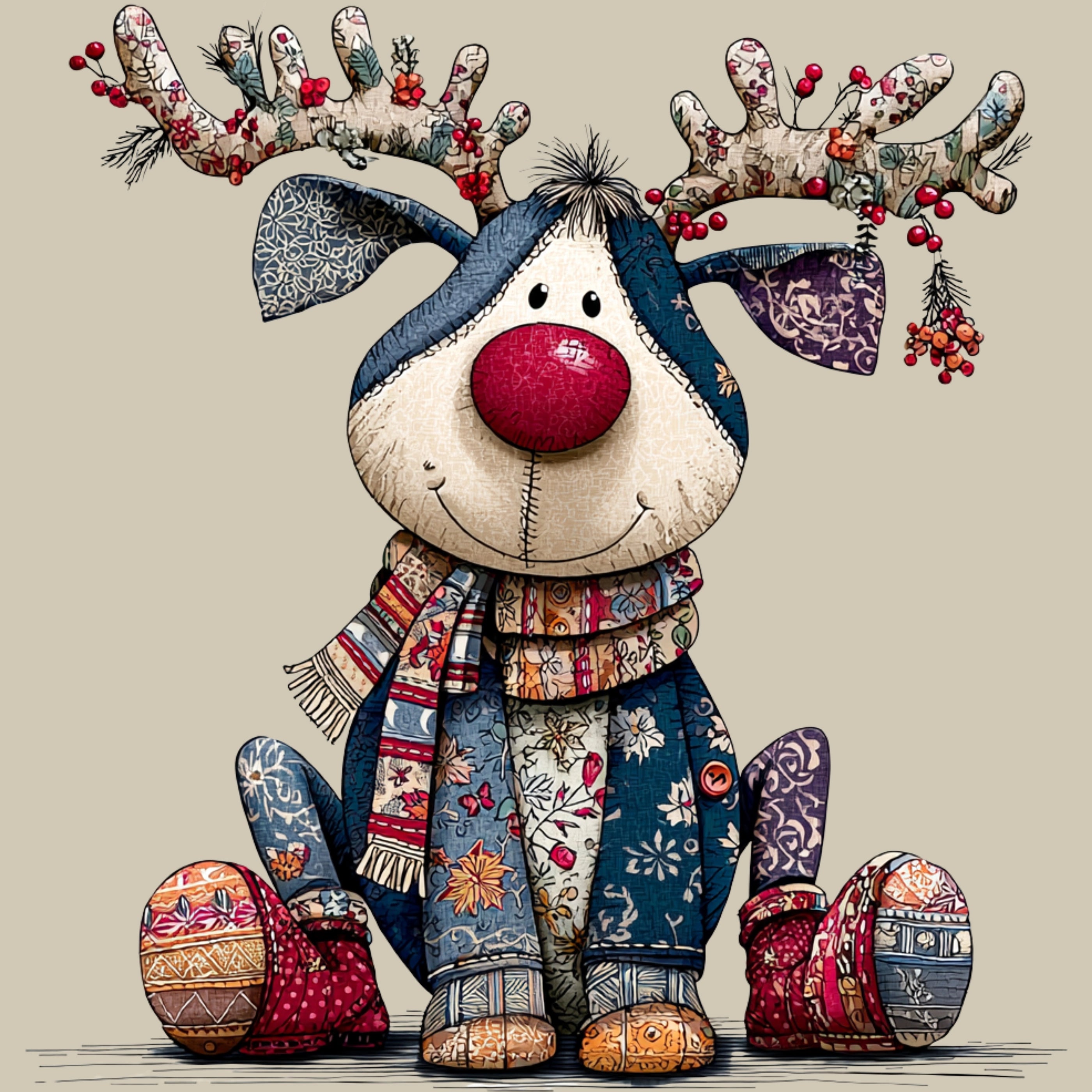 Permanent Sticker Patchy Rentier