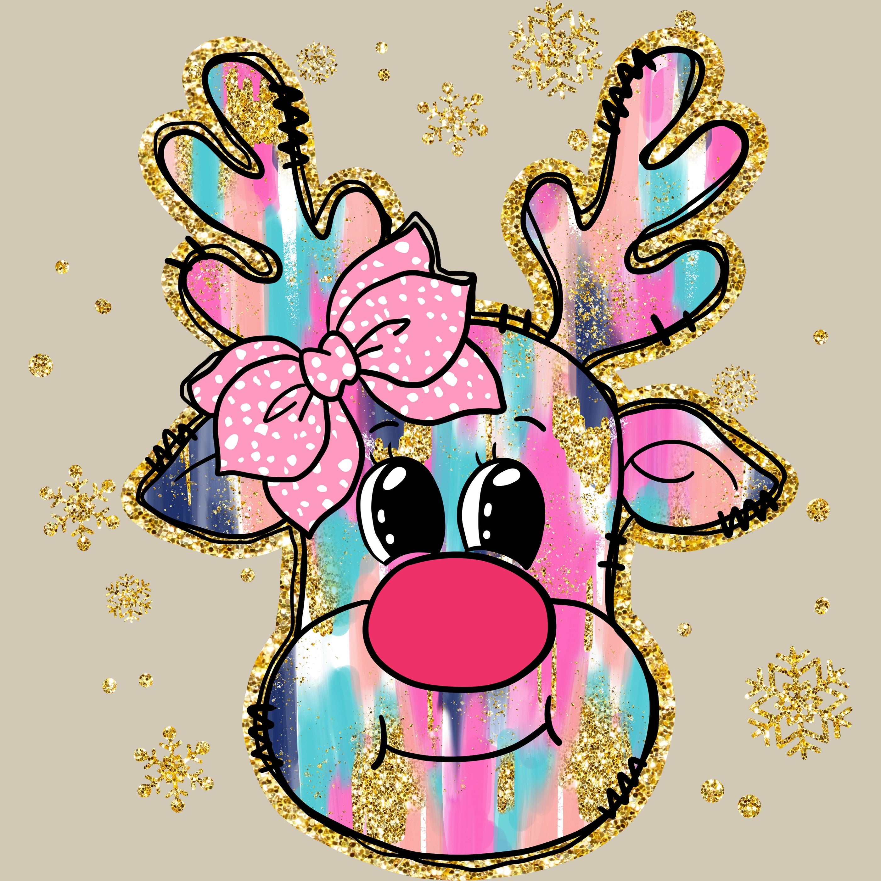 Permanent Sticker Rentier Funkel Magic