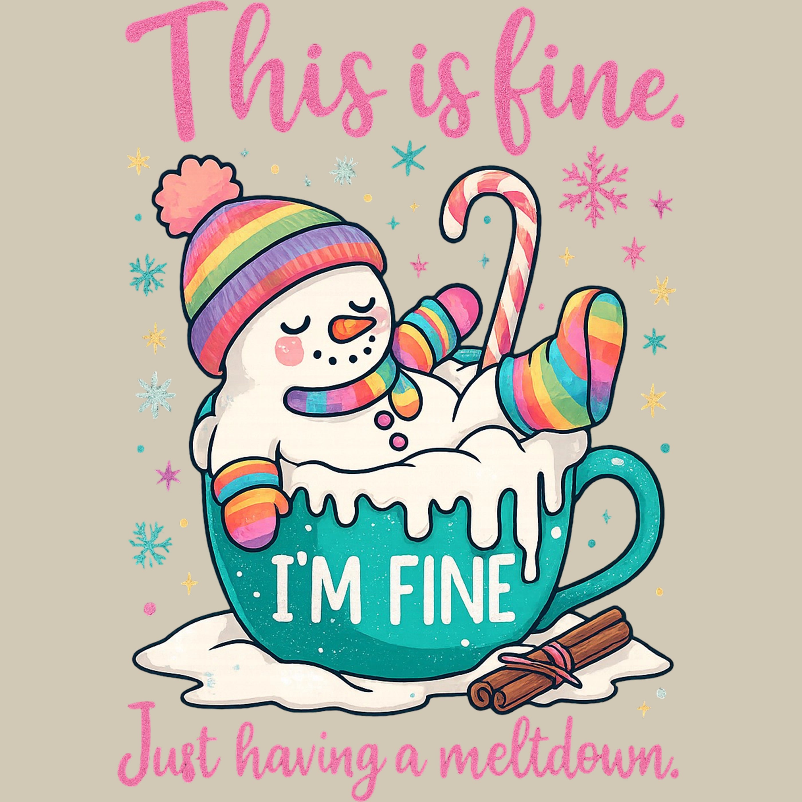 Permanent Sticker Schneemann Meltdown Moment