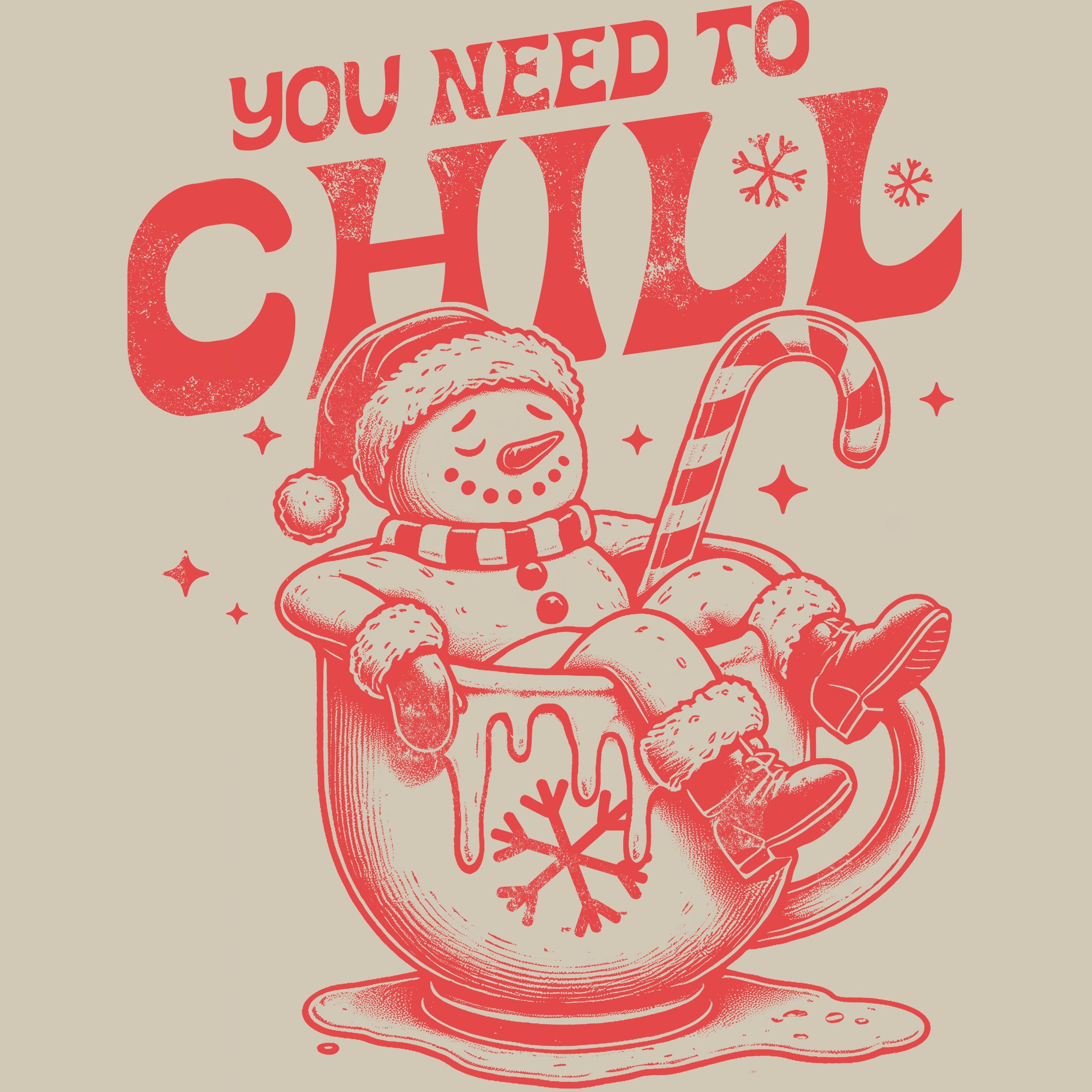 Permanent Sticker Schneemann Winterchill