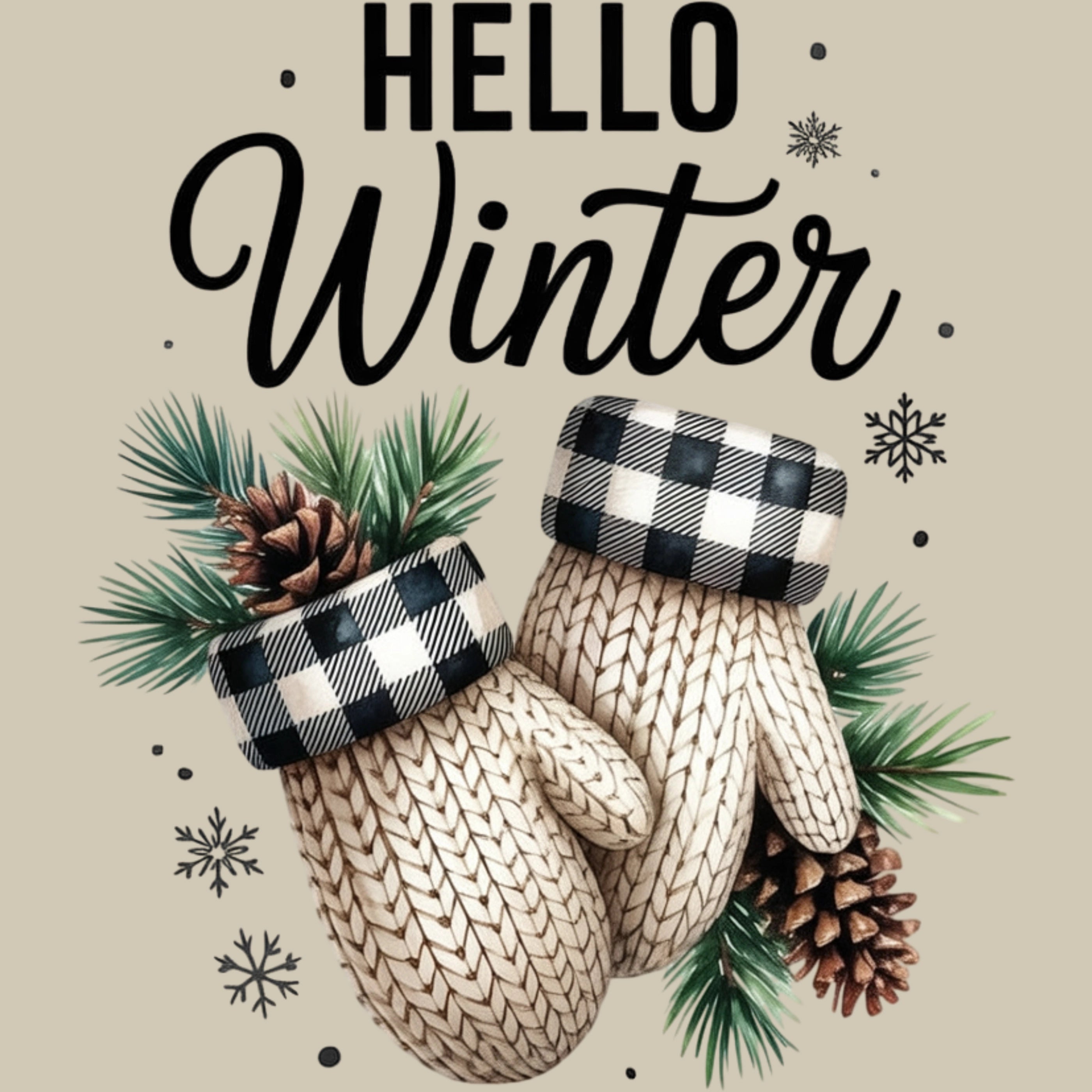 Permanent Sticker Winter Handschuhzauber