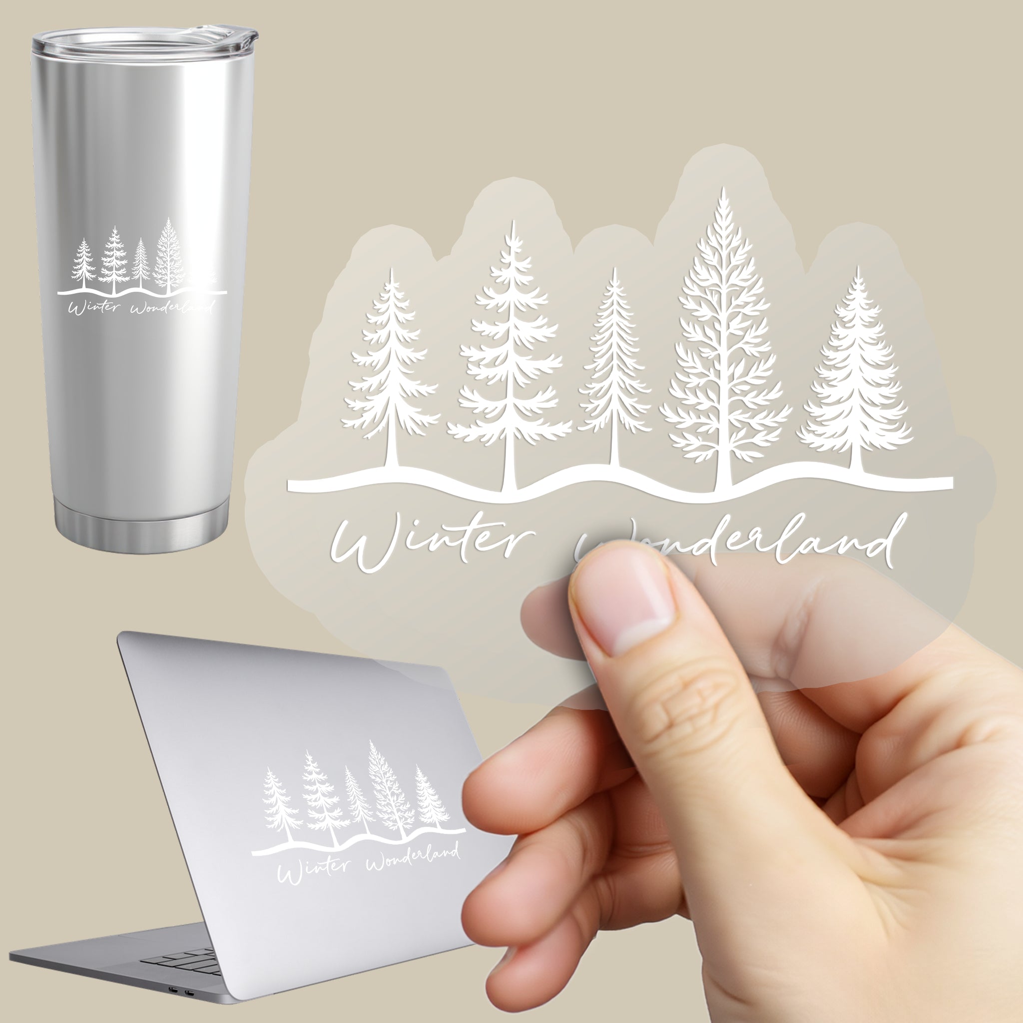 Permanent Sticker Winter Wonderland