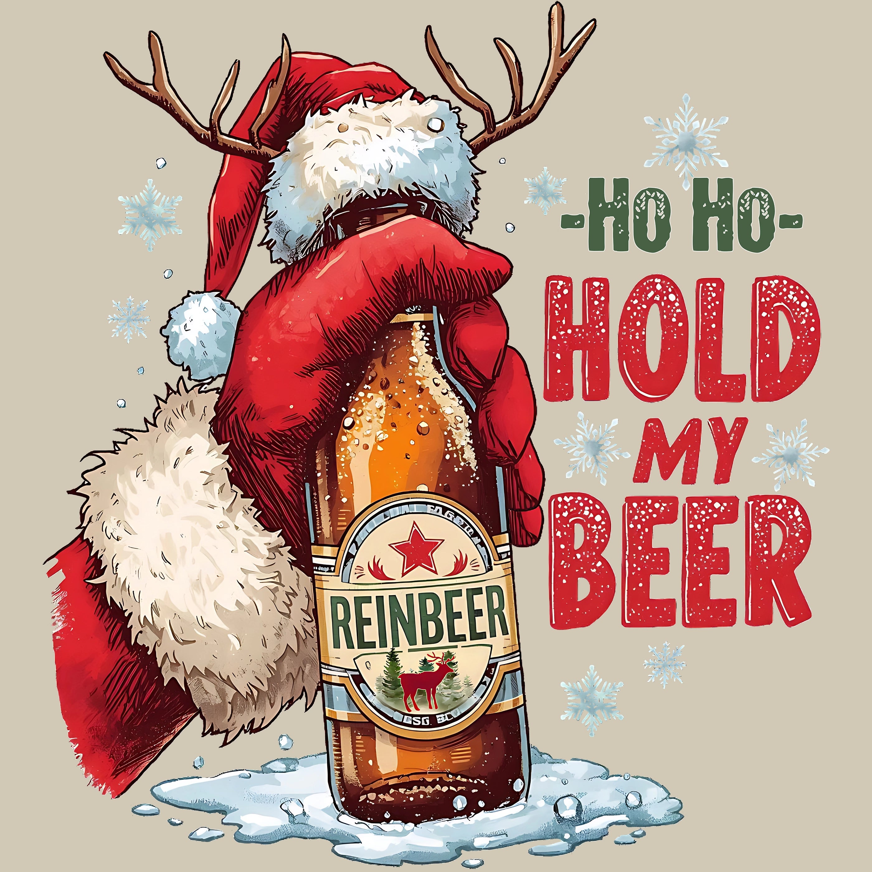 Permanent Sticker Ho Ho HOLD MY BEER