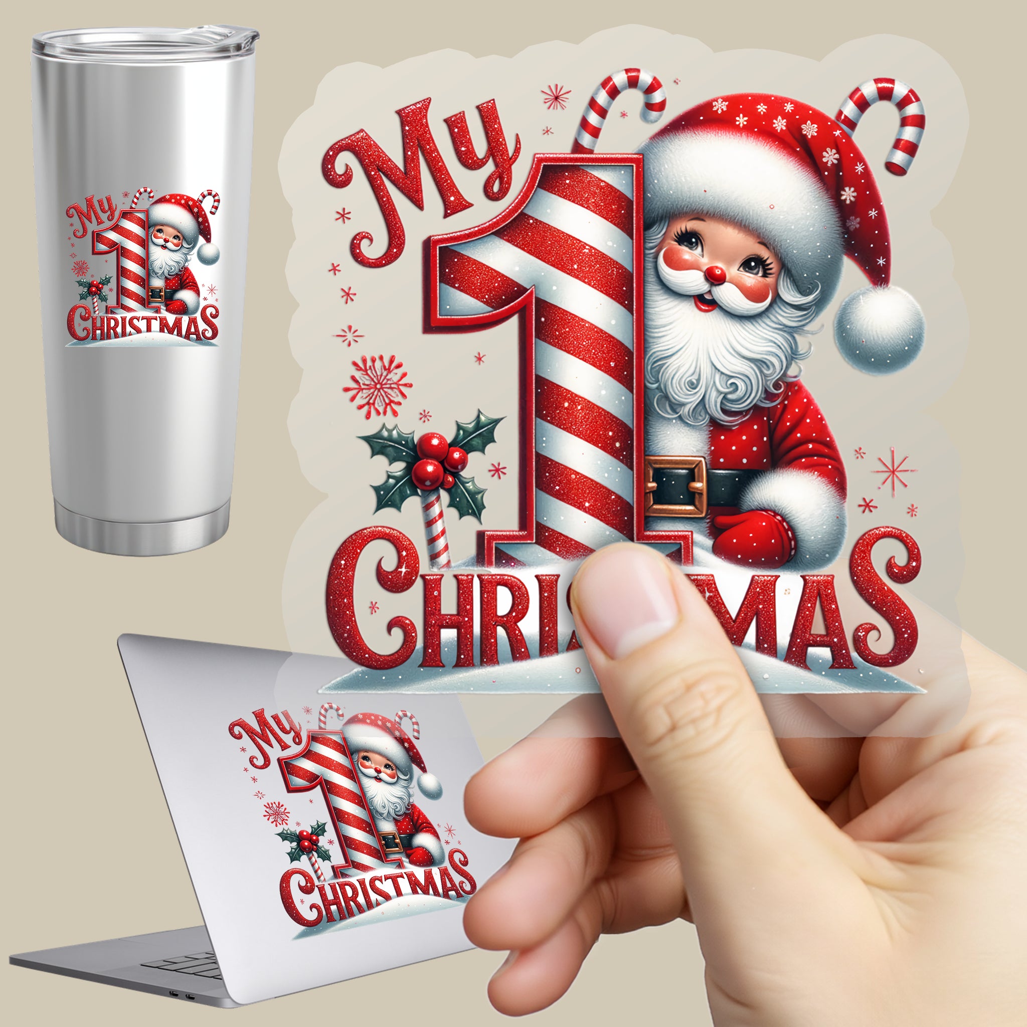 Permanent Sticker Mein 1. Weihnachten – Mini Santa