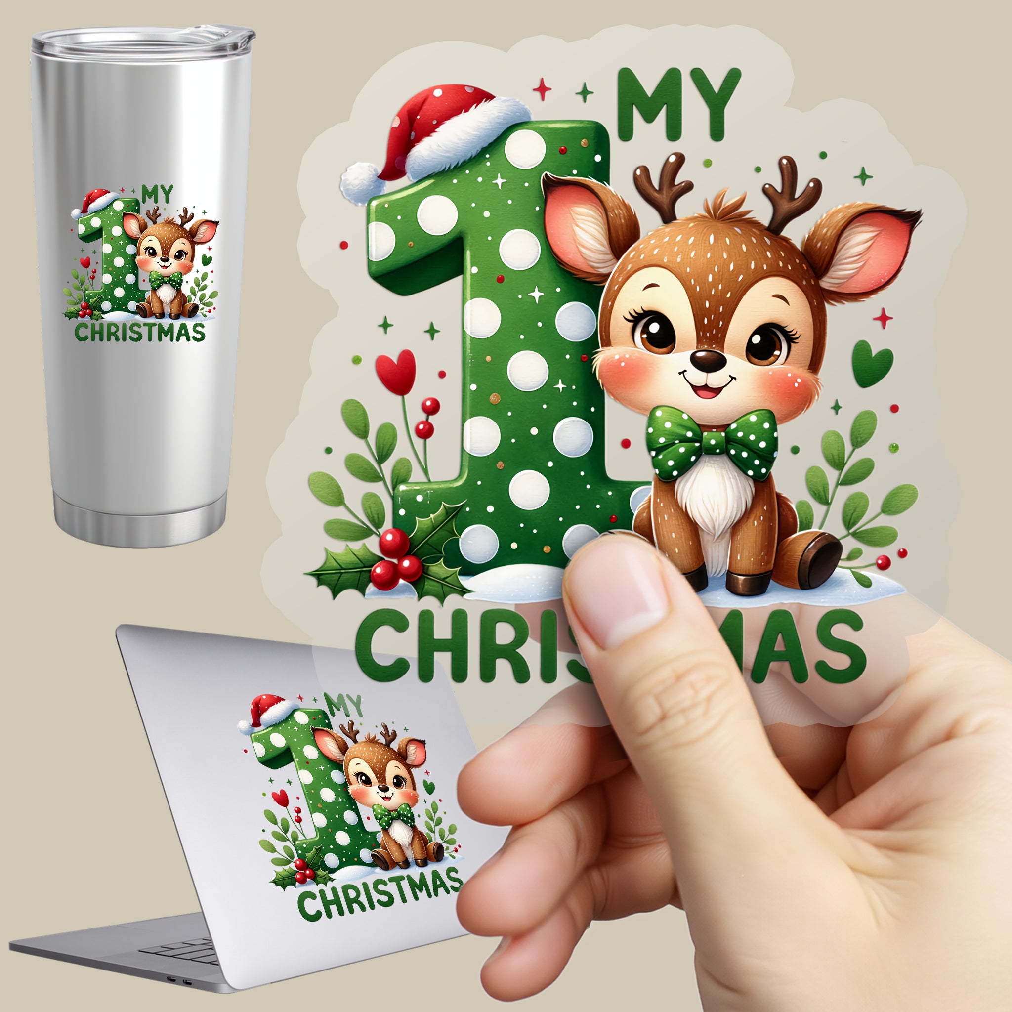 Permanent Sticker Mein 1. Weihnachten – Rehleinliebe