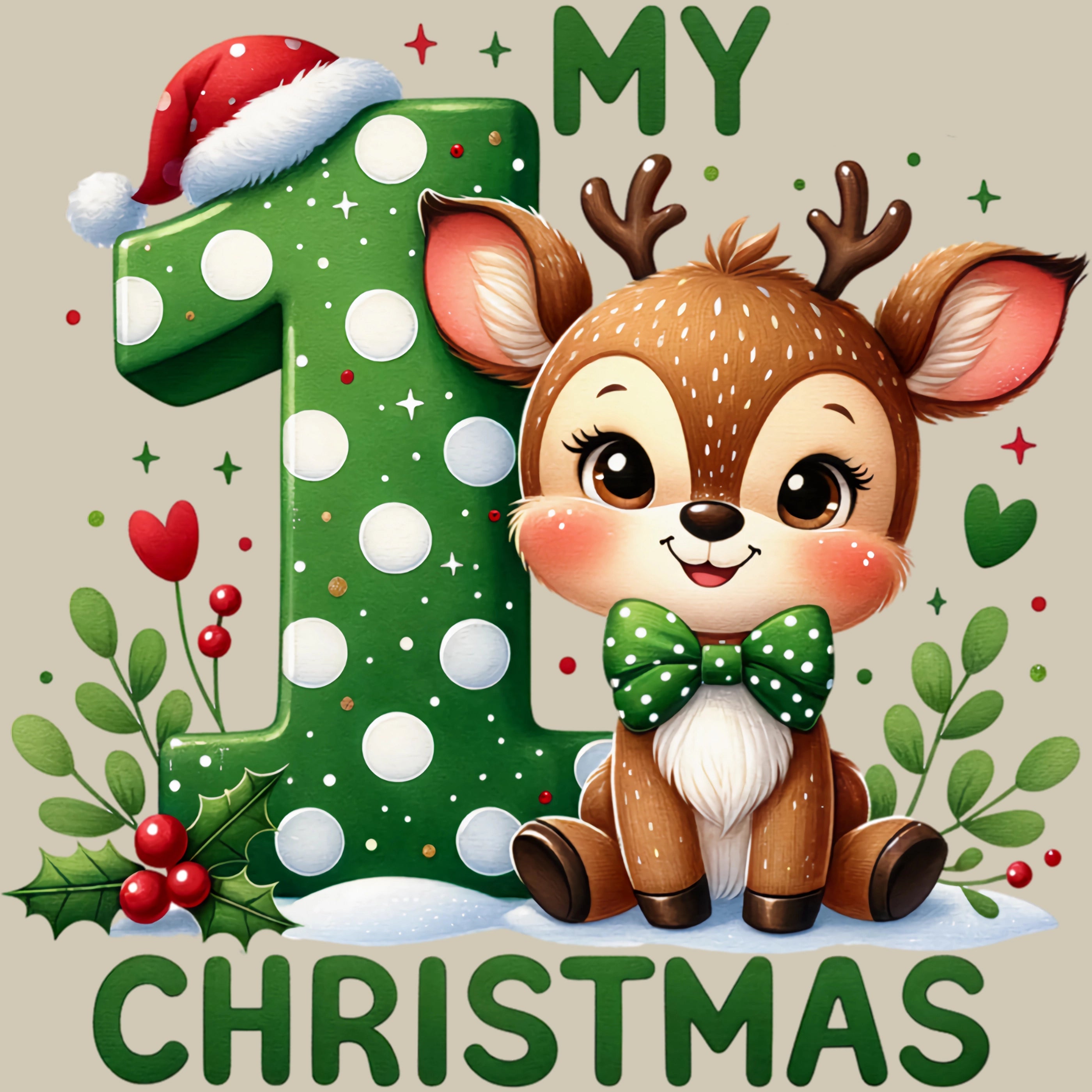 Permanent Sticker Mein 1. Weihnachten – Rehleinliebe