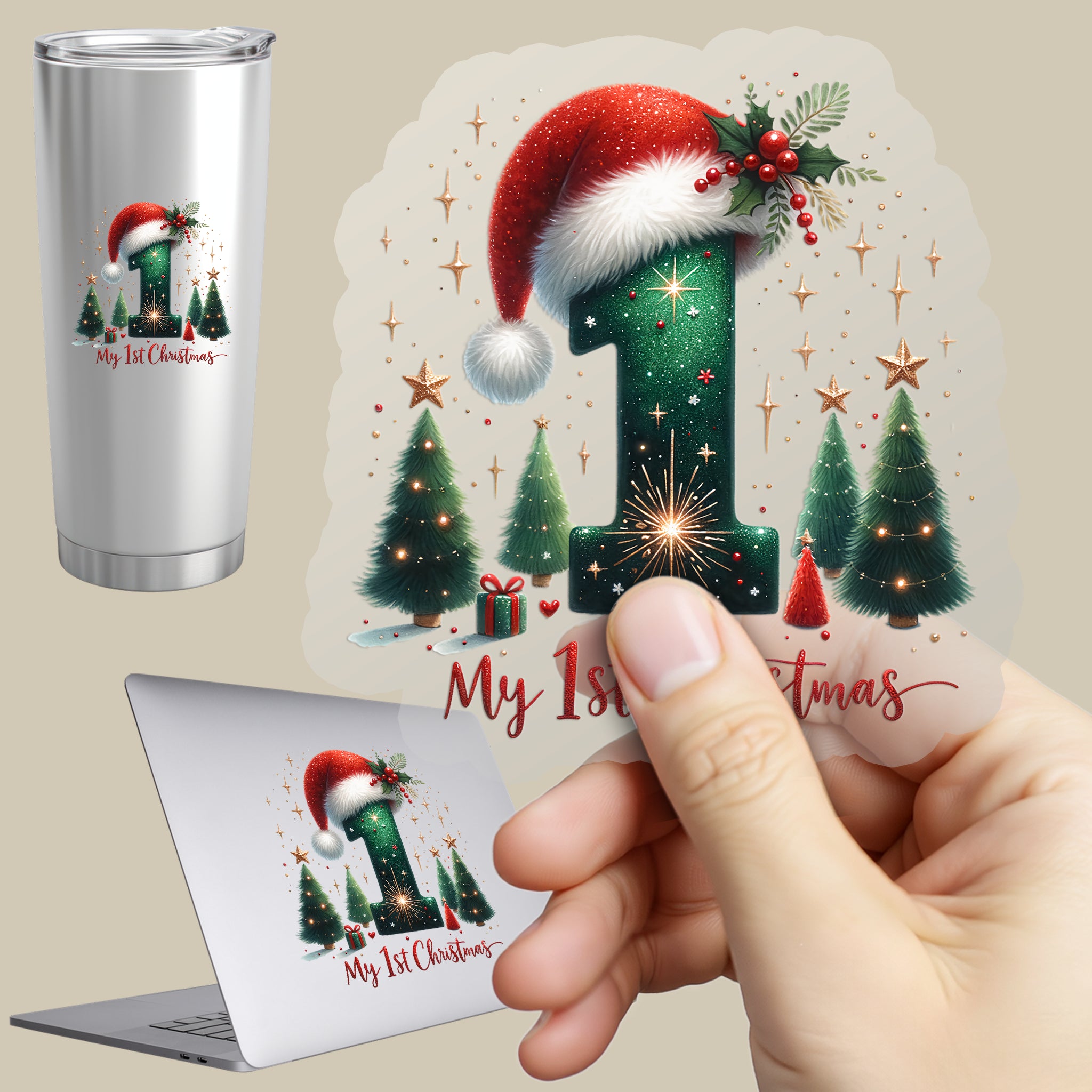 Permanent Sticker Mein 1. Weihnachten – Tannenzauber