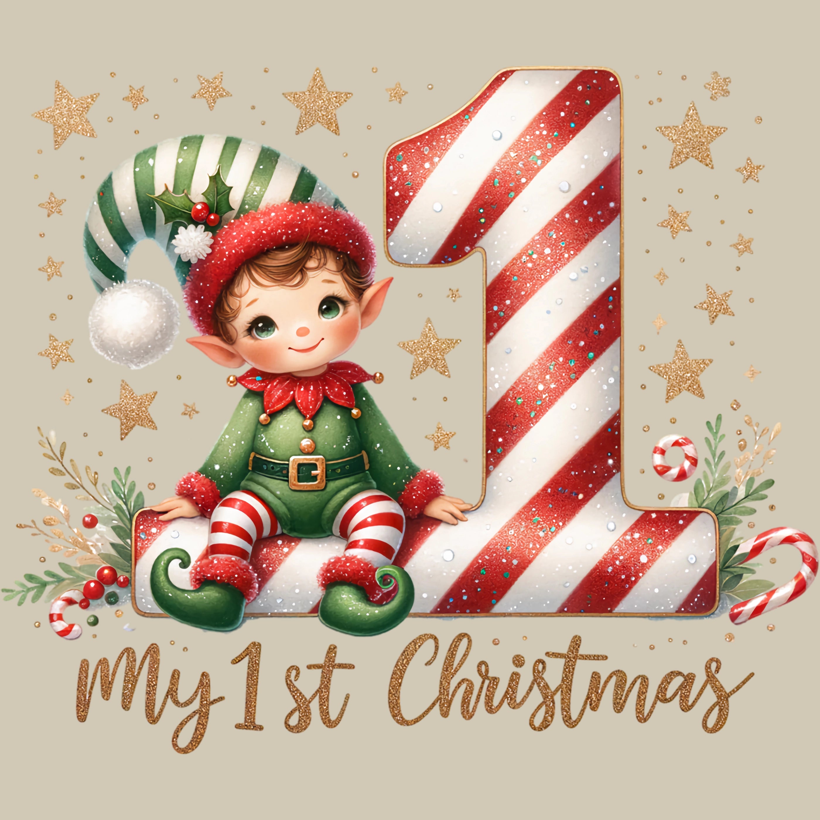 Permanent Sticker Mein 1. Weihnachten – Weihnachtswichtel