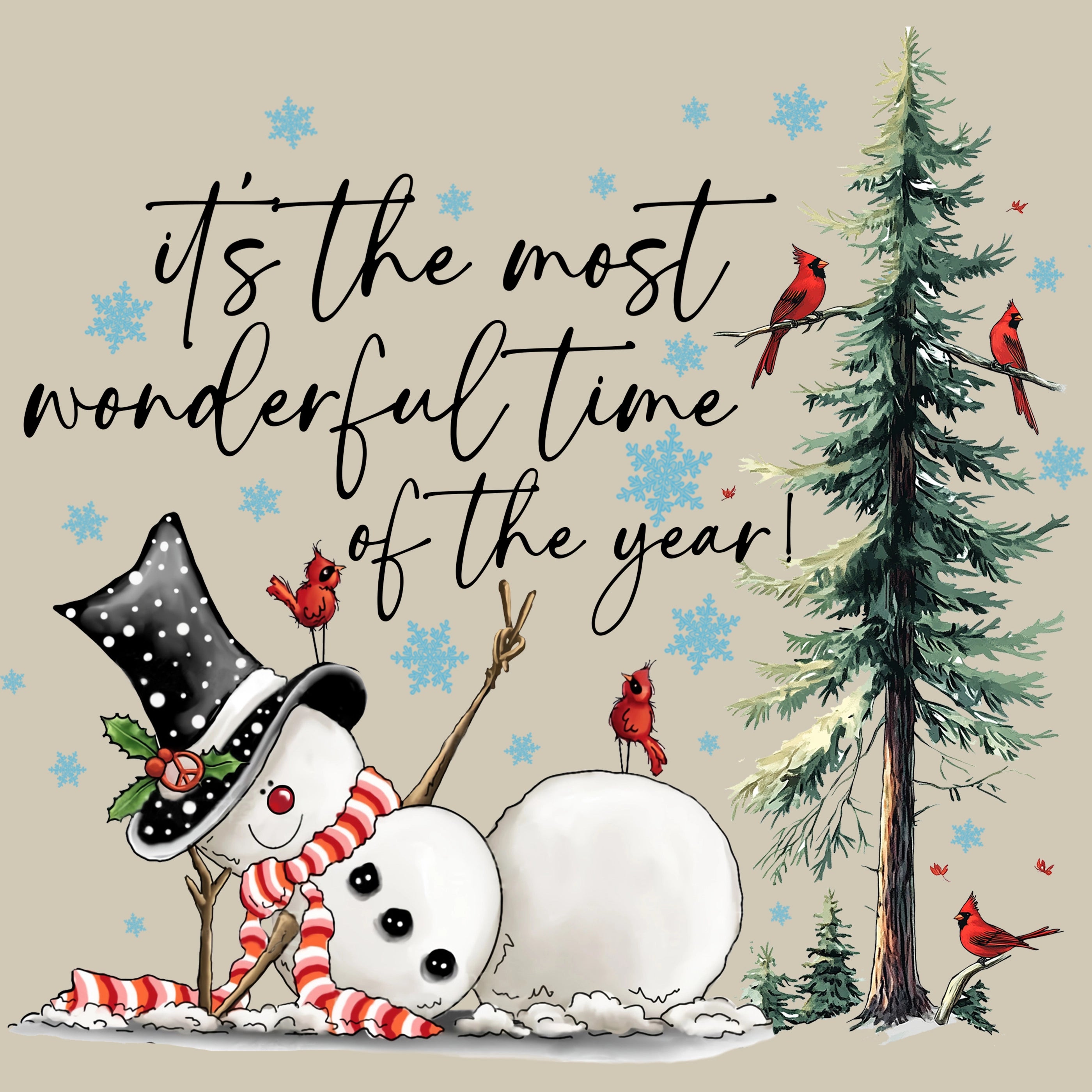 Permanent Sticker Relax Schneemann Winterliebe